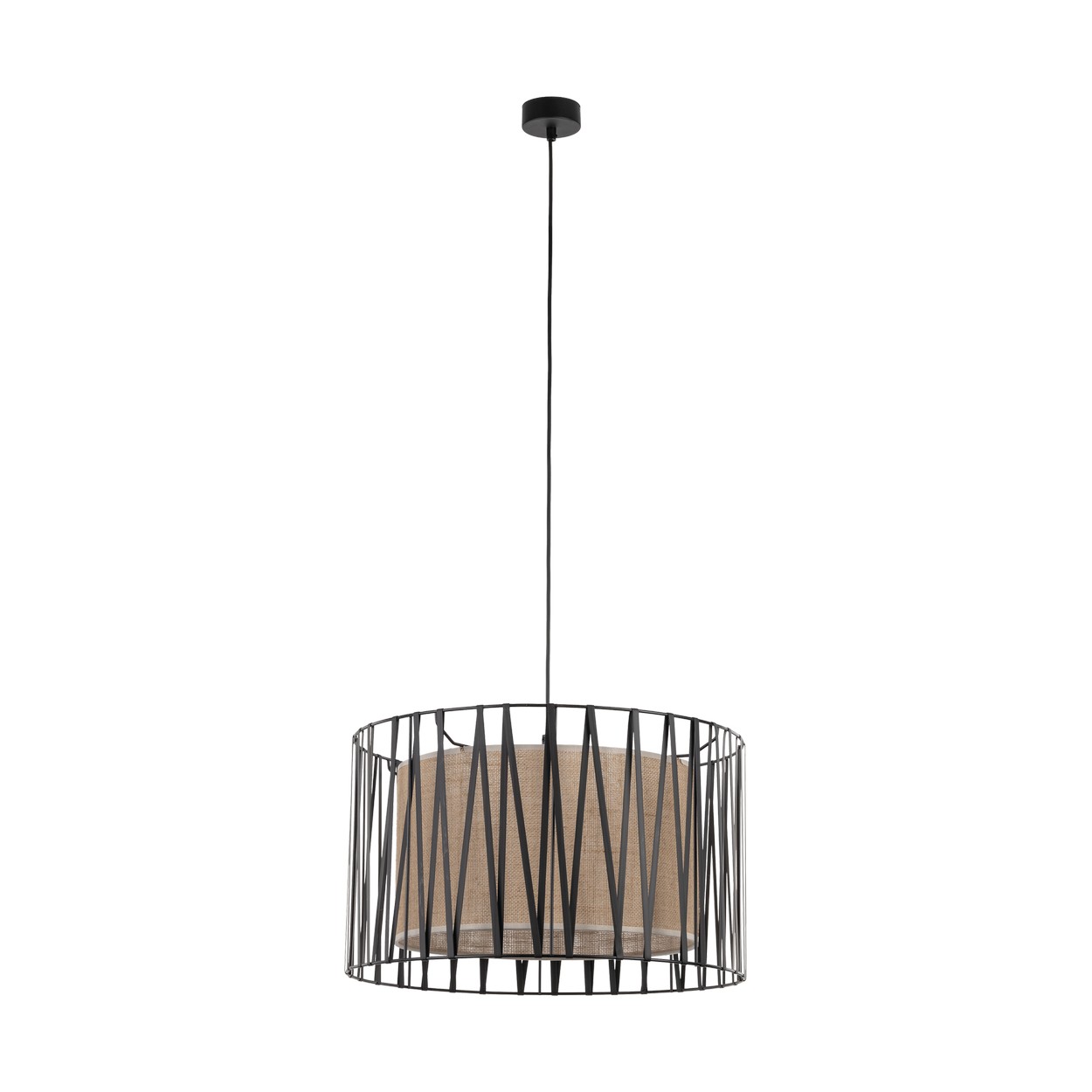 Tk Harmony Loftlampe Natur Jute Og Sort Metal