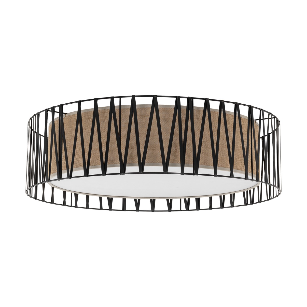 Tk Harmony Loftlampe Natur Jute Og Sort Metal