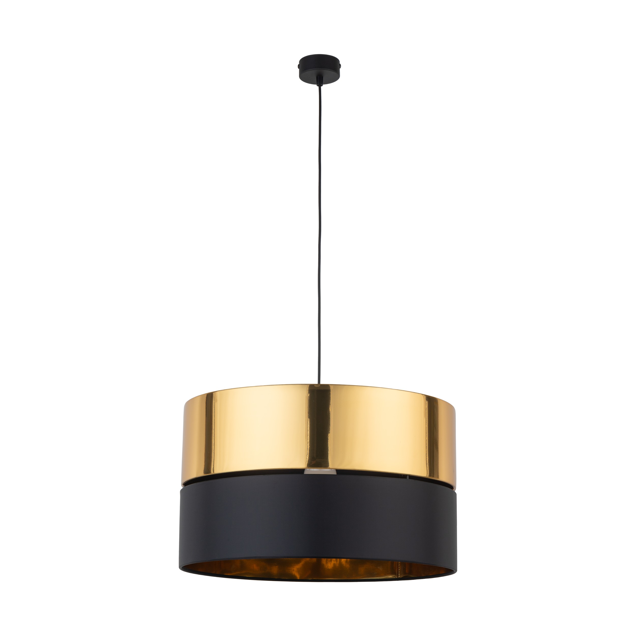 Tk Hilton Loftlampe Guld Metal Og Sort Stof