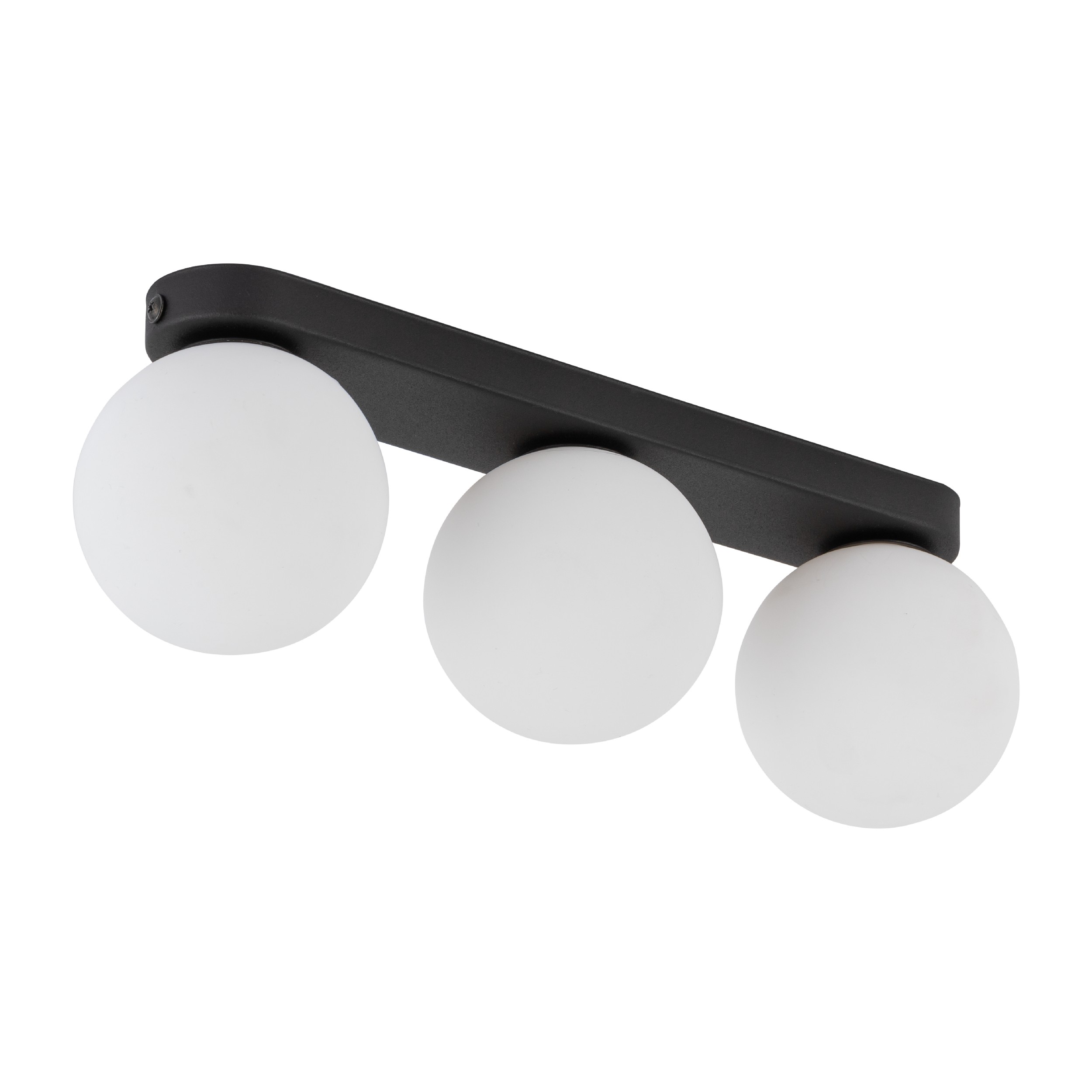 Tk Mini Loftlampe       Skærme Hvid Glas Og Sort Metal