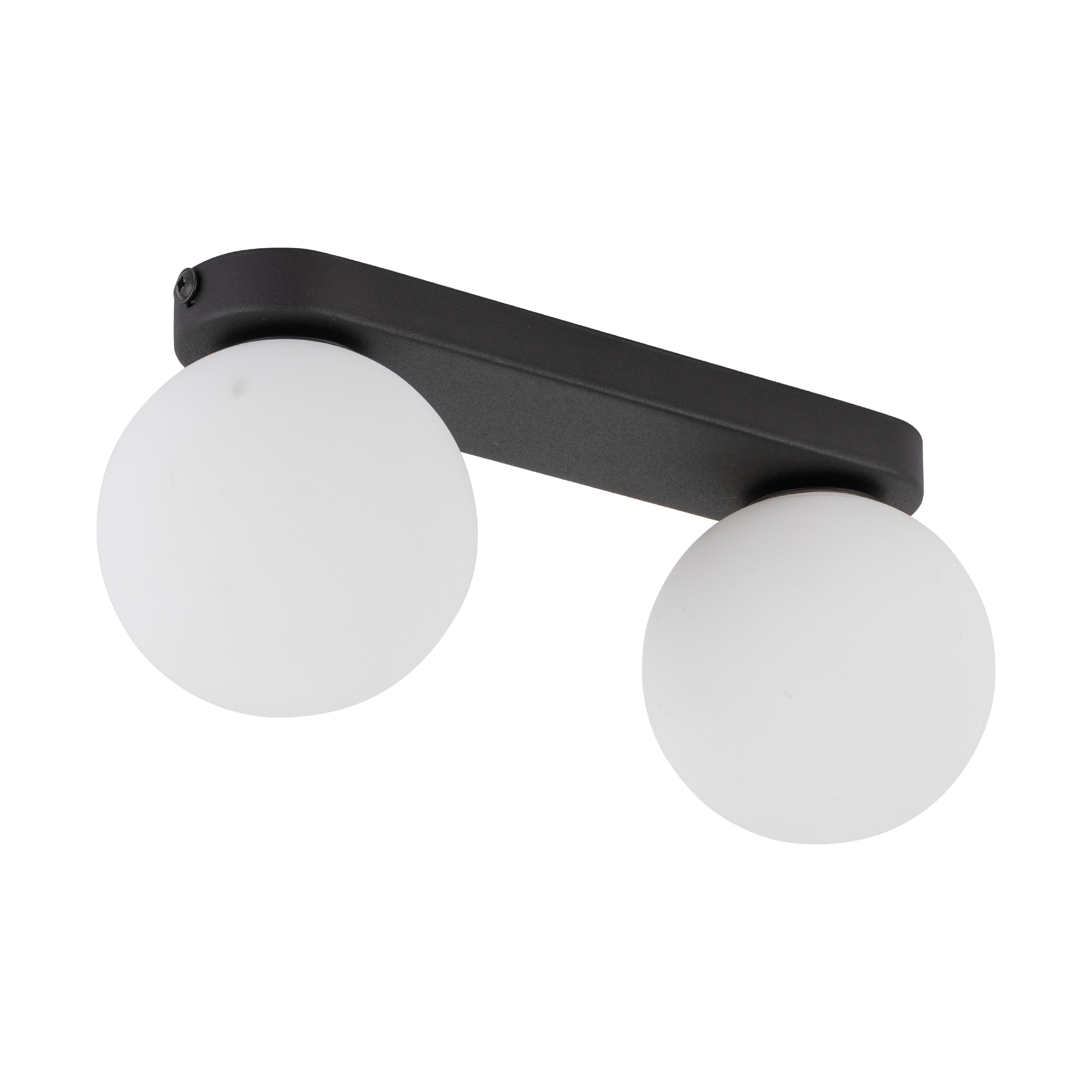 Tk Mini Loftlampe       Skærme Hvid Glas Og Sort Metal