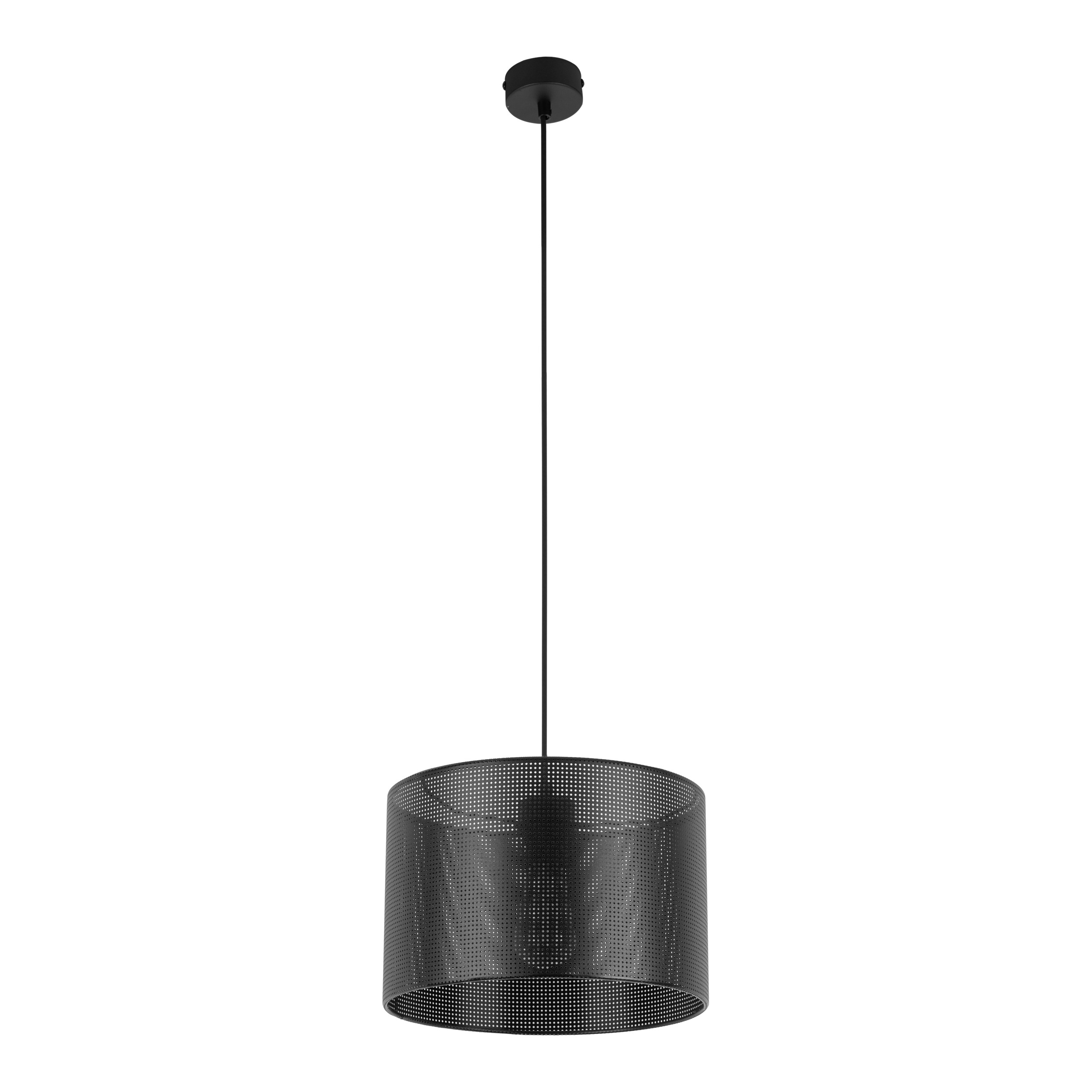 Tk Moreno Loftlampe 300 Sort Stof Og Sort Metal