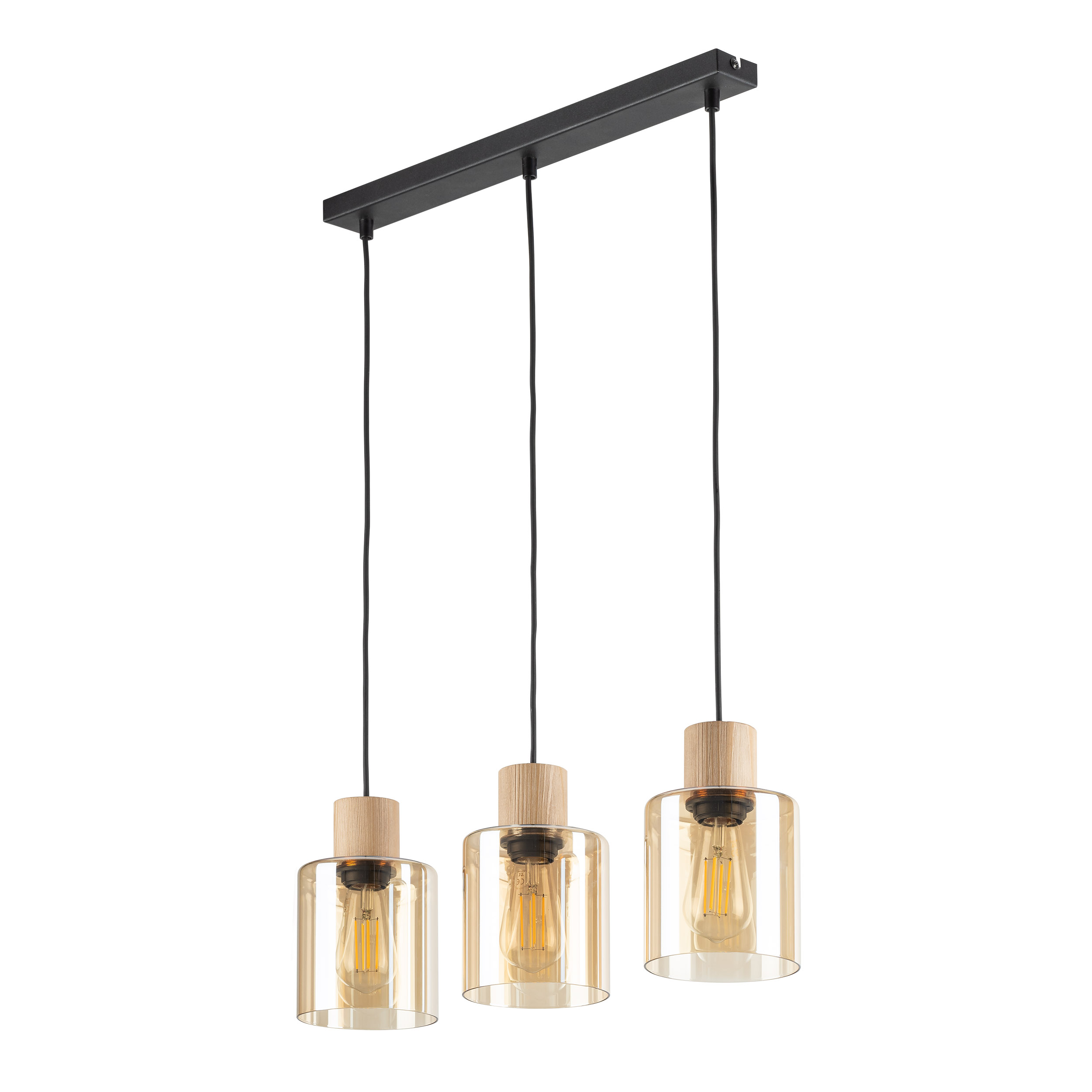 Tk Orson Loftlampe       Skærme Glas Og Træ