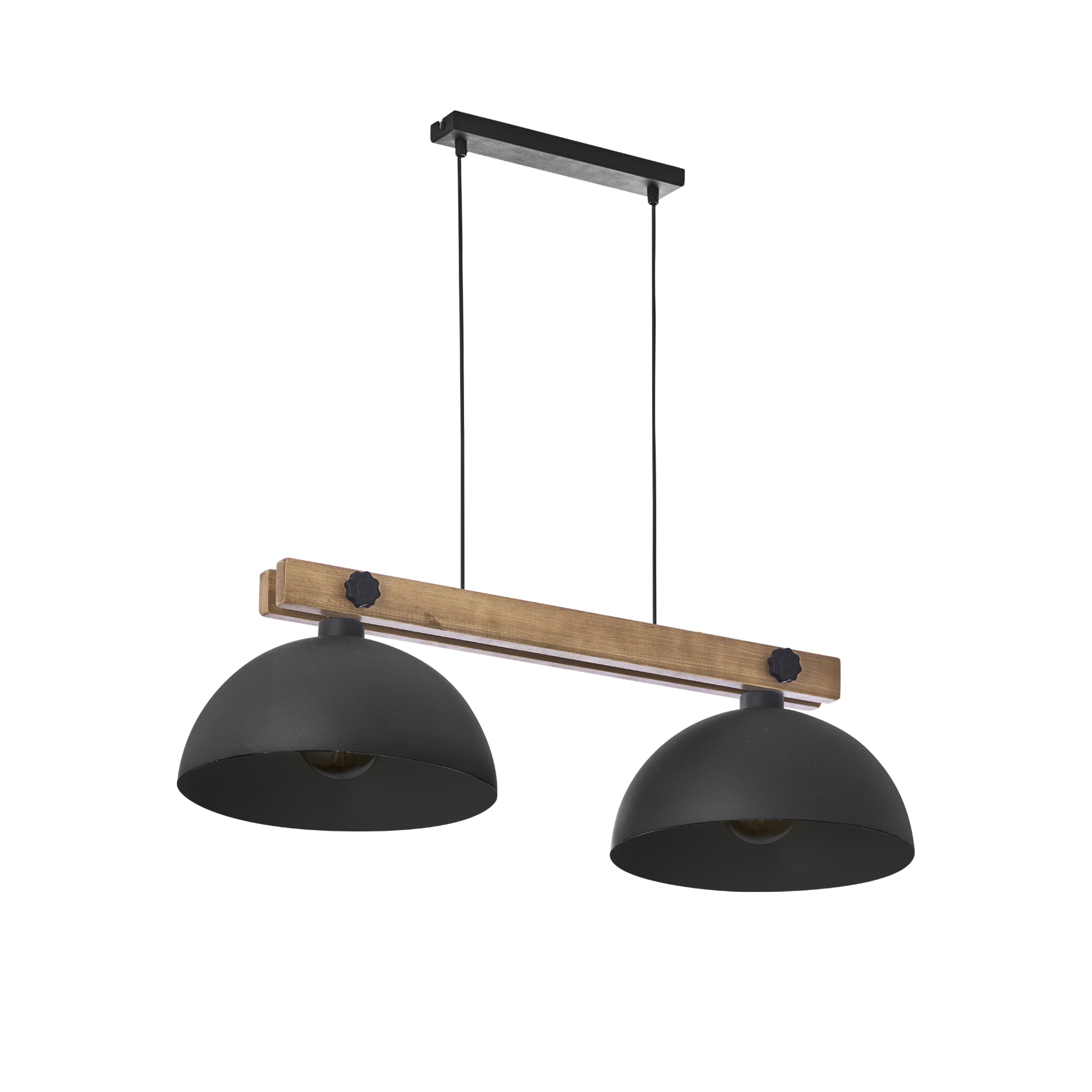Tk Oslo Loftlampe       Skærme Sort Metal Og Træ