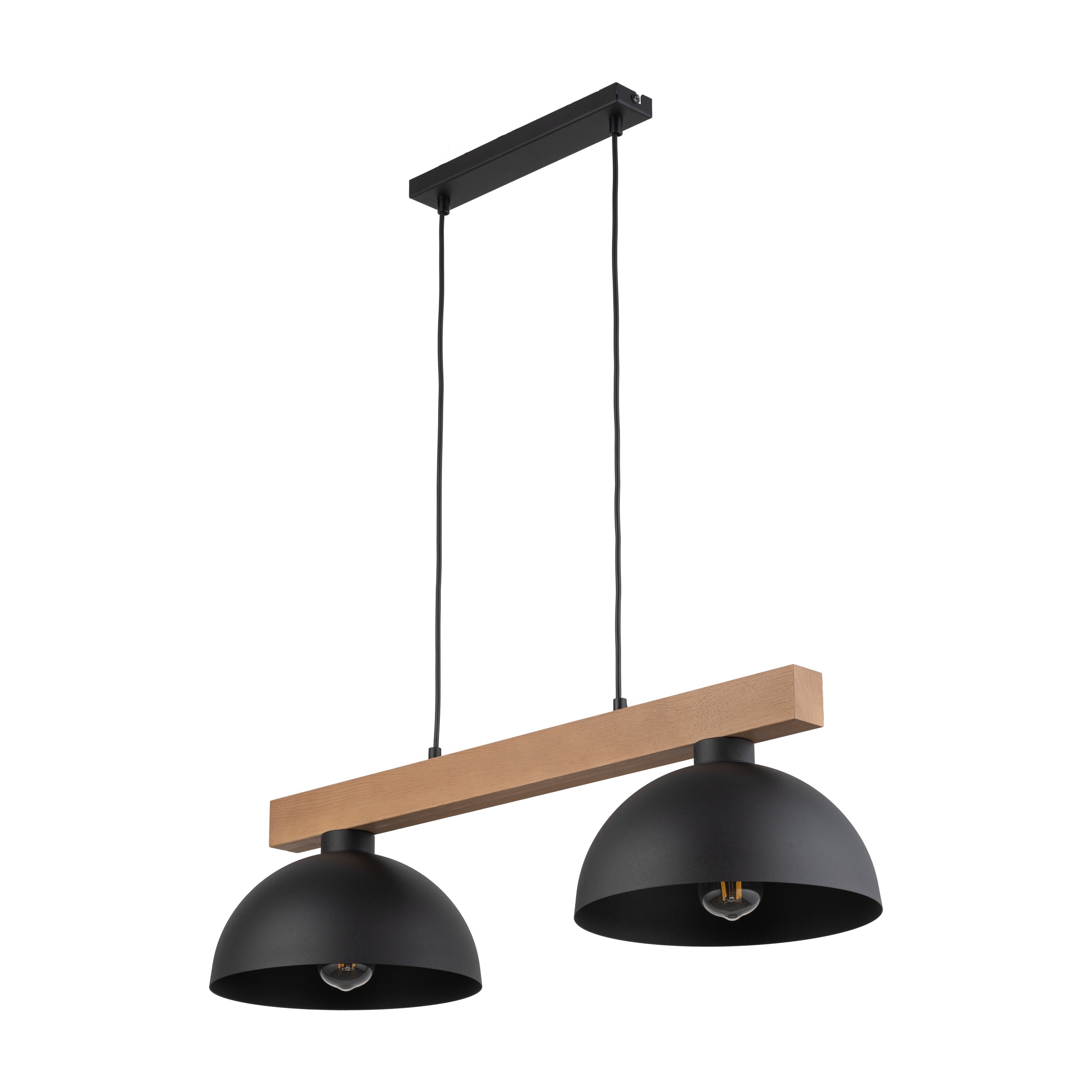 Tk Oslo Loftlampe       Skærme Sort Metal Og Træ