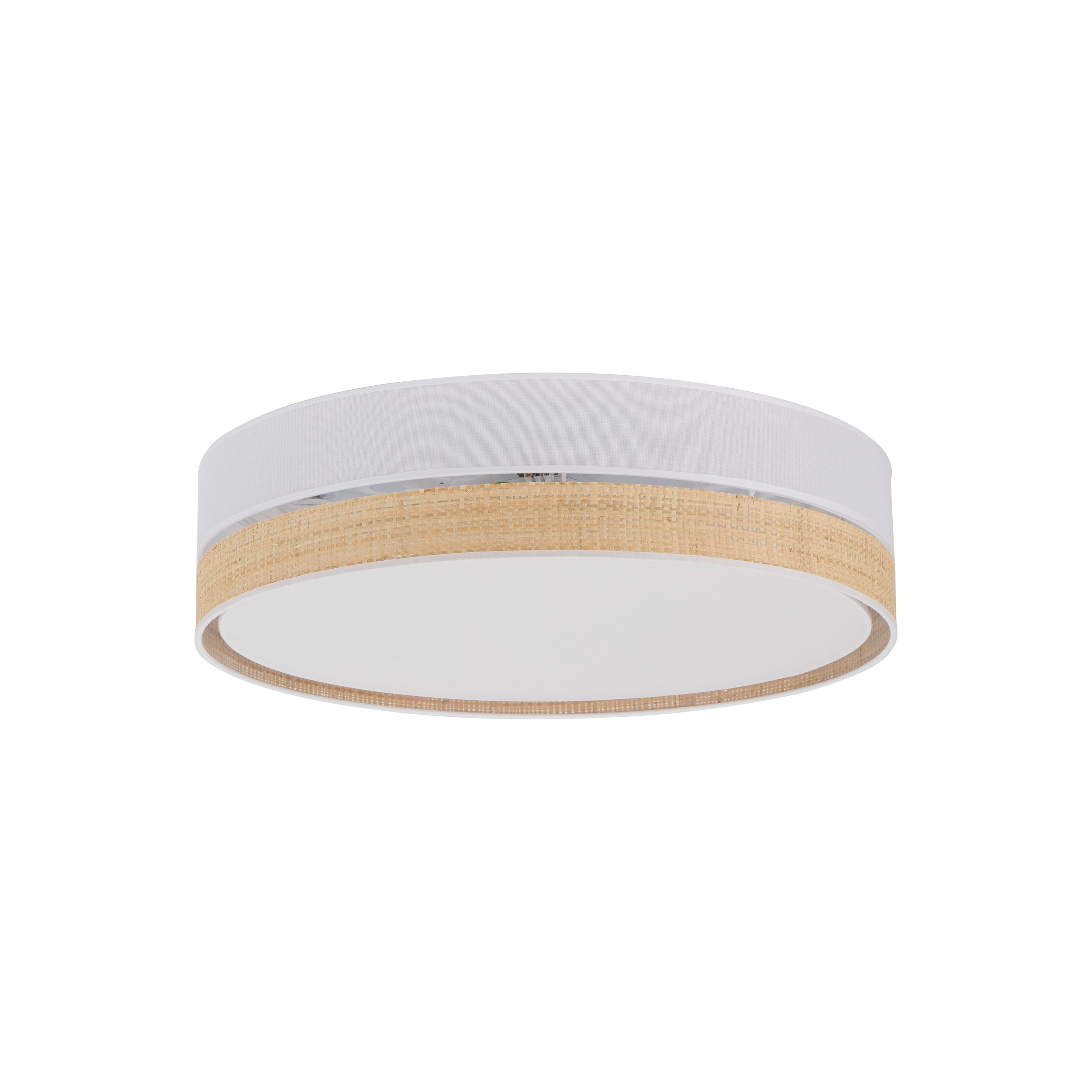 Tk Paglia Loftlampe 450 Hvid Stof Og Natur Flet