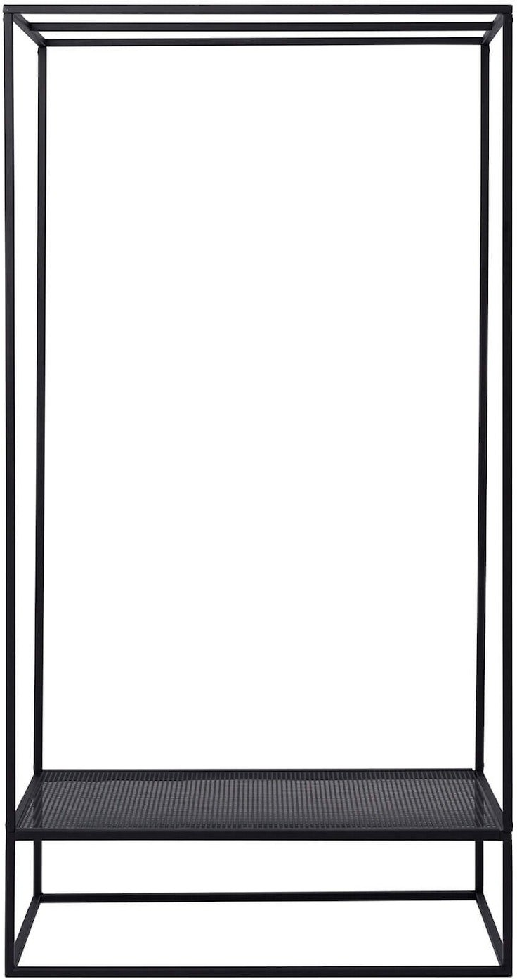 Tøjstativ Kristina Dam Grid Garderobestativ Med Hylde   Pulverlakeret Stål Sort H160xb40xl80 Cm