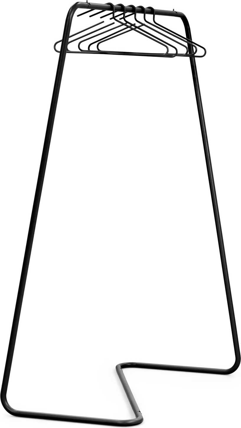 Tøjstativ Spinder Design Hang-on   Garderobestativ Mat Sort Stål H160ã B118ã D57 Cm