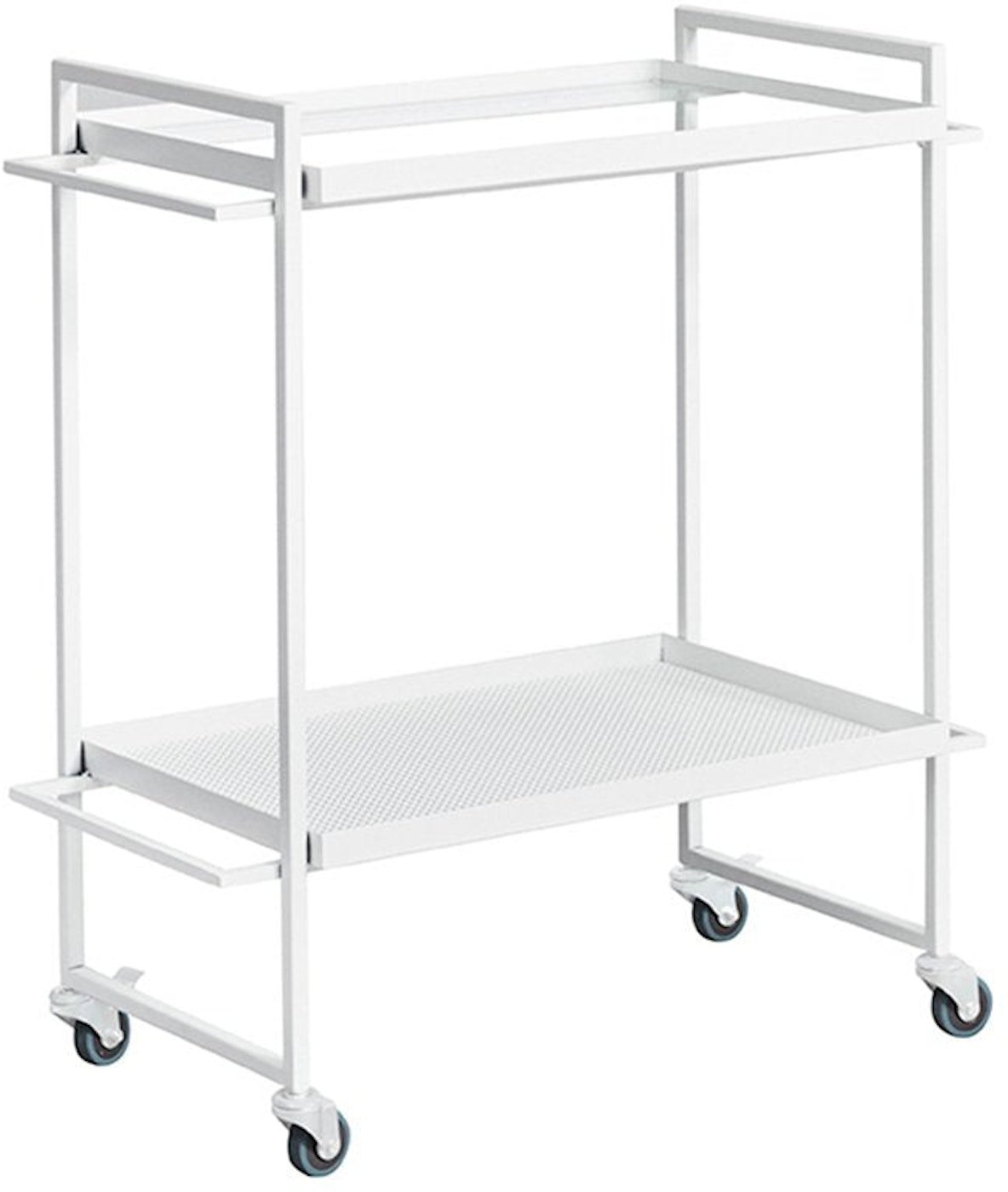 Trolley Kristina Dam Bauhaus Hvid Stål   Glas Serveringsvogn Barvogn