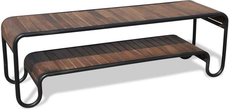 Tv-bænk Obuzi Christiania Dark   Mørk Rosentræ Og Sort Jern  H45ã B140ã D40 Cm