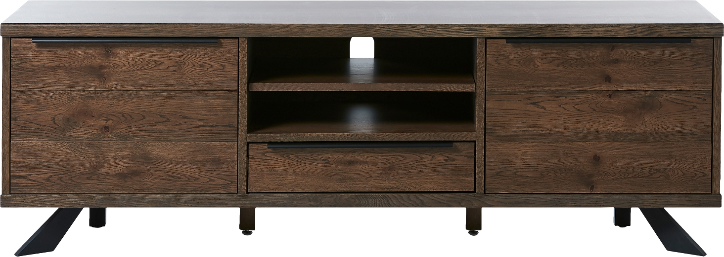 Tv-bord Nordique Design Arno   Røget Egefiner  Metalben  170ã 42ã 55 Cm    Låger  Skuffe   Hylde