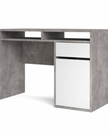 Tvilum Function Plus Skrivebord       Låge    Rum Og   Skuffe Grå Hvid Folie Og Plast  110 2x48