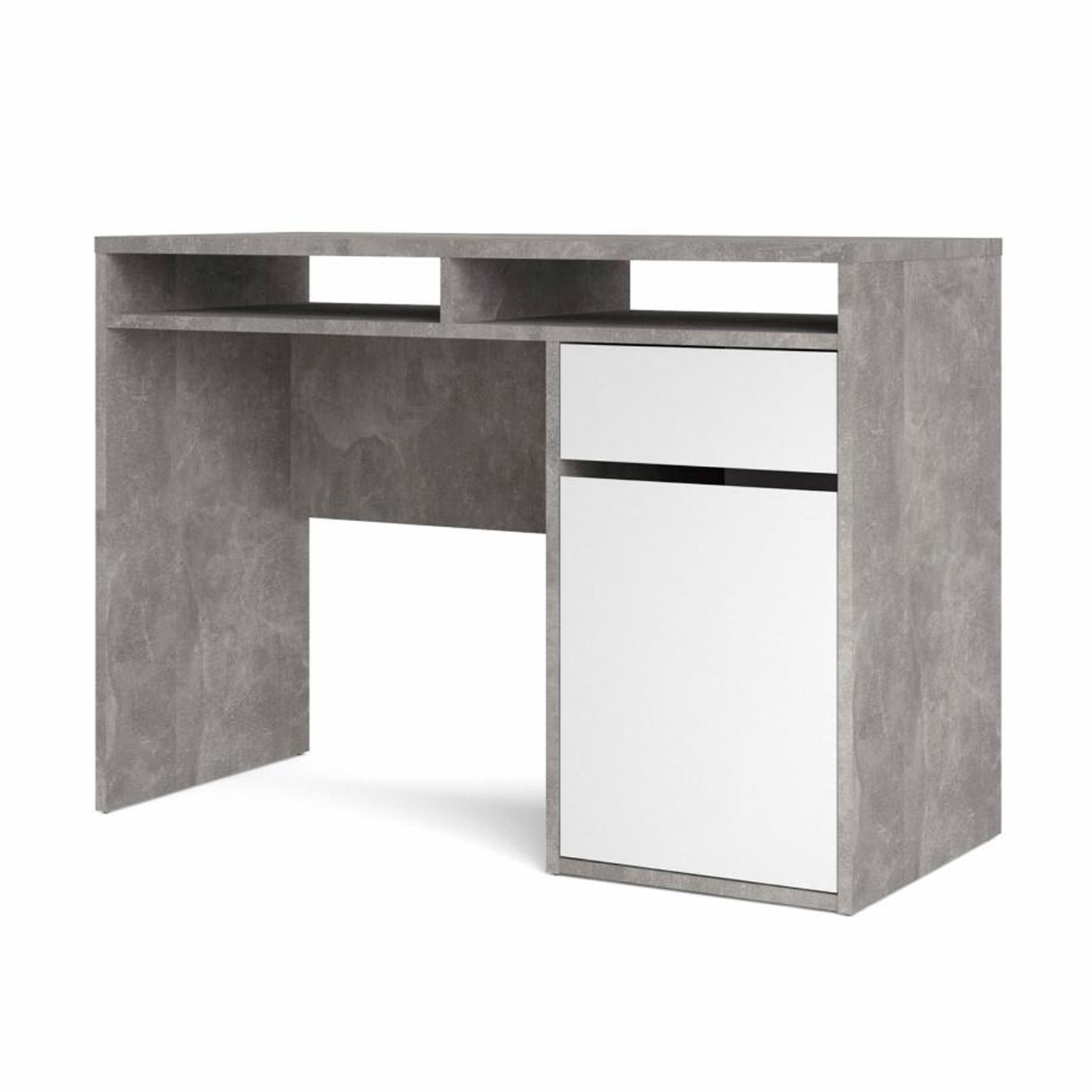 Tvilum Function Plus Skrivebord       Låge    Rum Og   Skuffe Grå Hvid Folie Og Plast  110 2x48