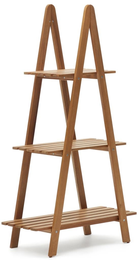 Udendørs Reol Kave Home Victoria   Massivt Akacietræ Natur 140ã 35ã 80 Cm Flegt-certificeret