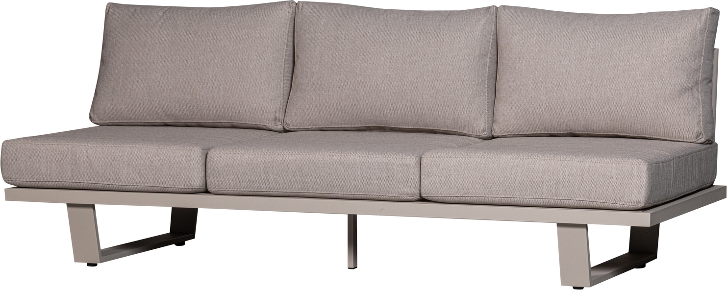 Udendørs -personers Loungesofa Woood Bear Sand Aluminium Stel Oplo Outdoor Hynder Vand- Og Uv-resistent