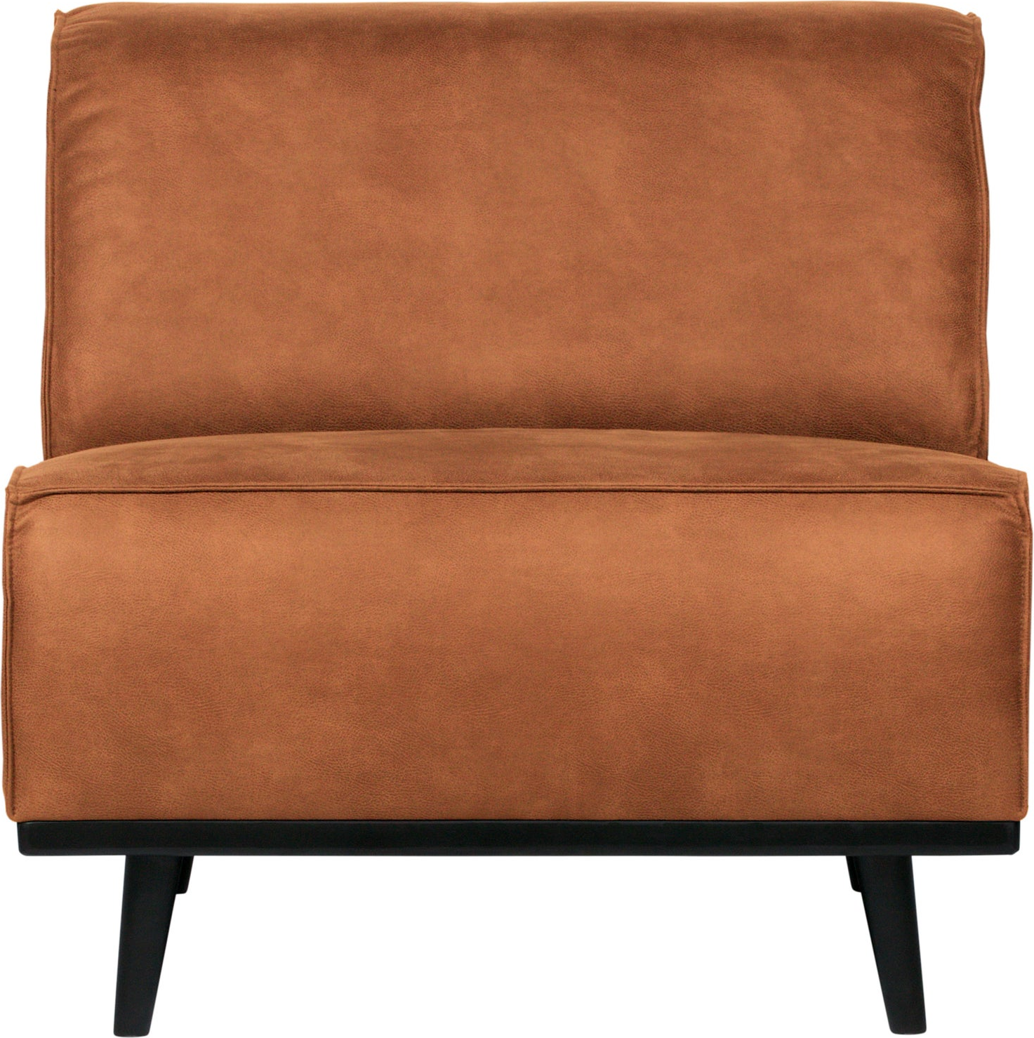 Udendørs -personers Modulsofa Woood Statement Cognac Læderlook 77x79x93 Cm