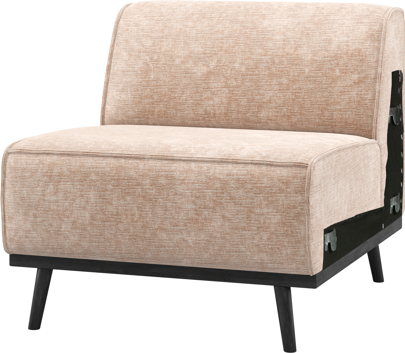 Udendørs -personers Modulsofa Woood Statement Natur Chenille-velour 100 Polyester Bonell-fjedre Massiv Træramme
