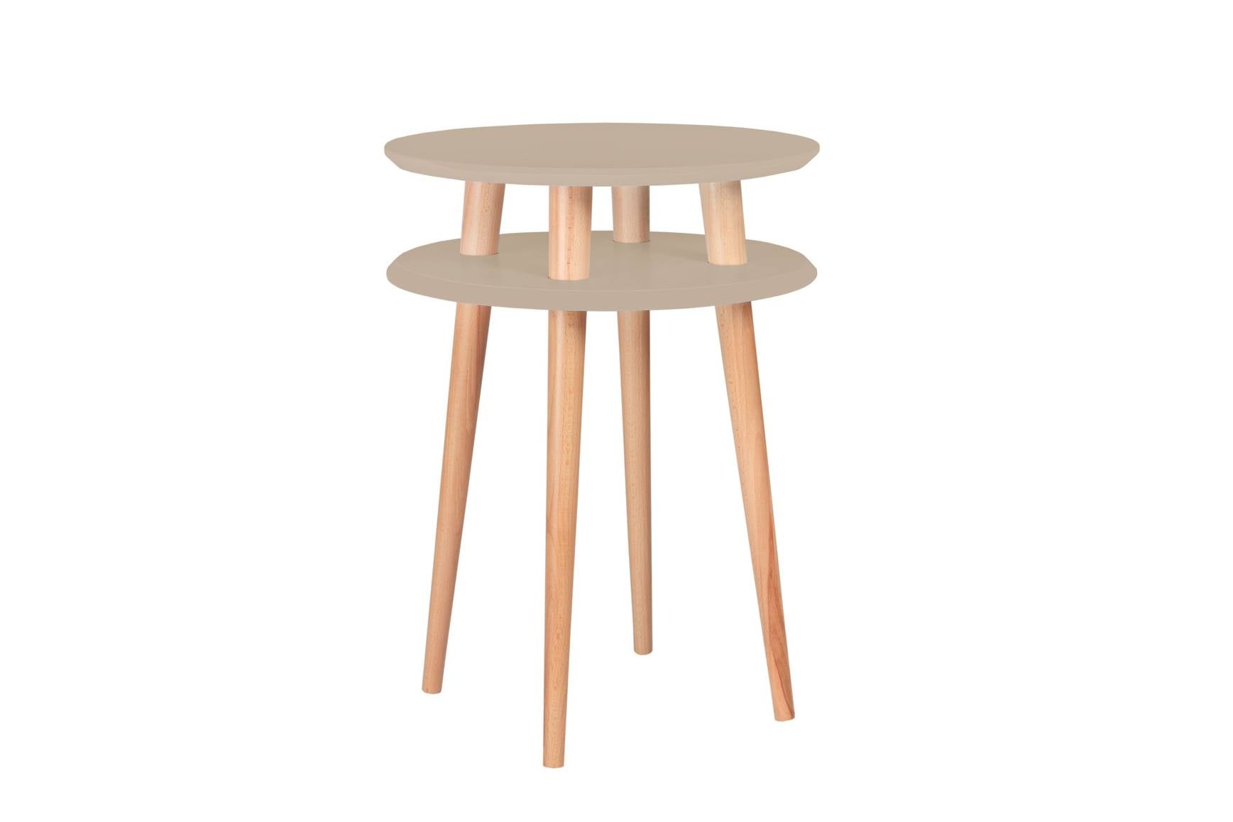 Ufo Sidebord Diameter 45cm     61cm Brun Beige