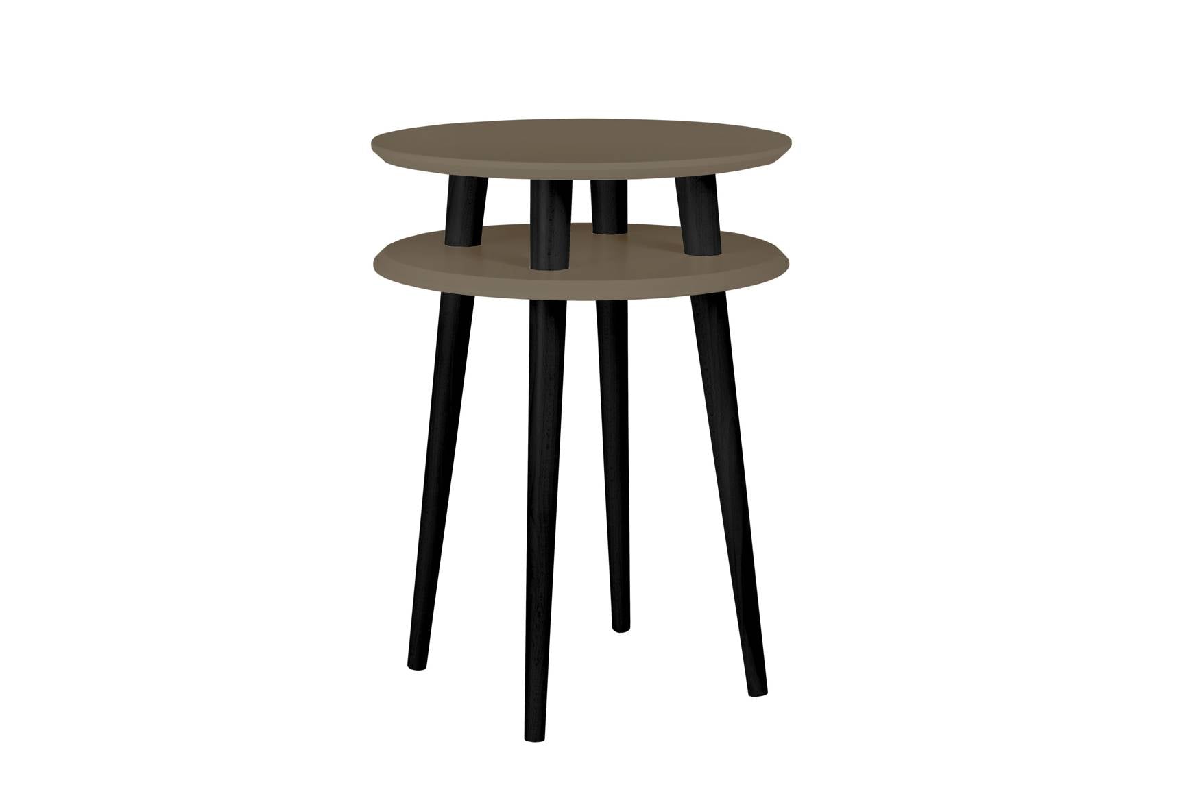 Ufo Sidebord Diameter 45cm     61cm Brun   Sorte Ben