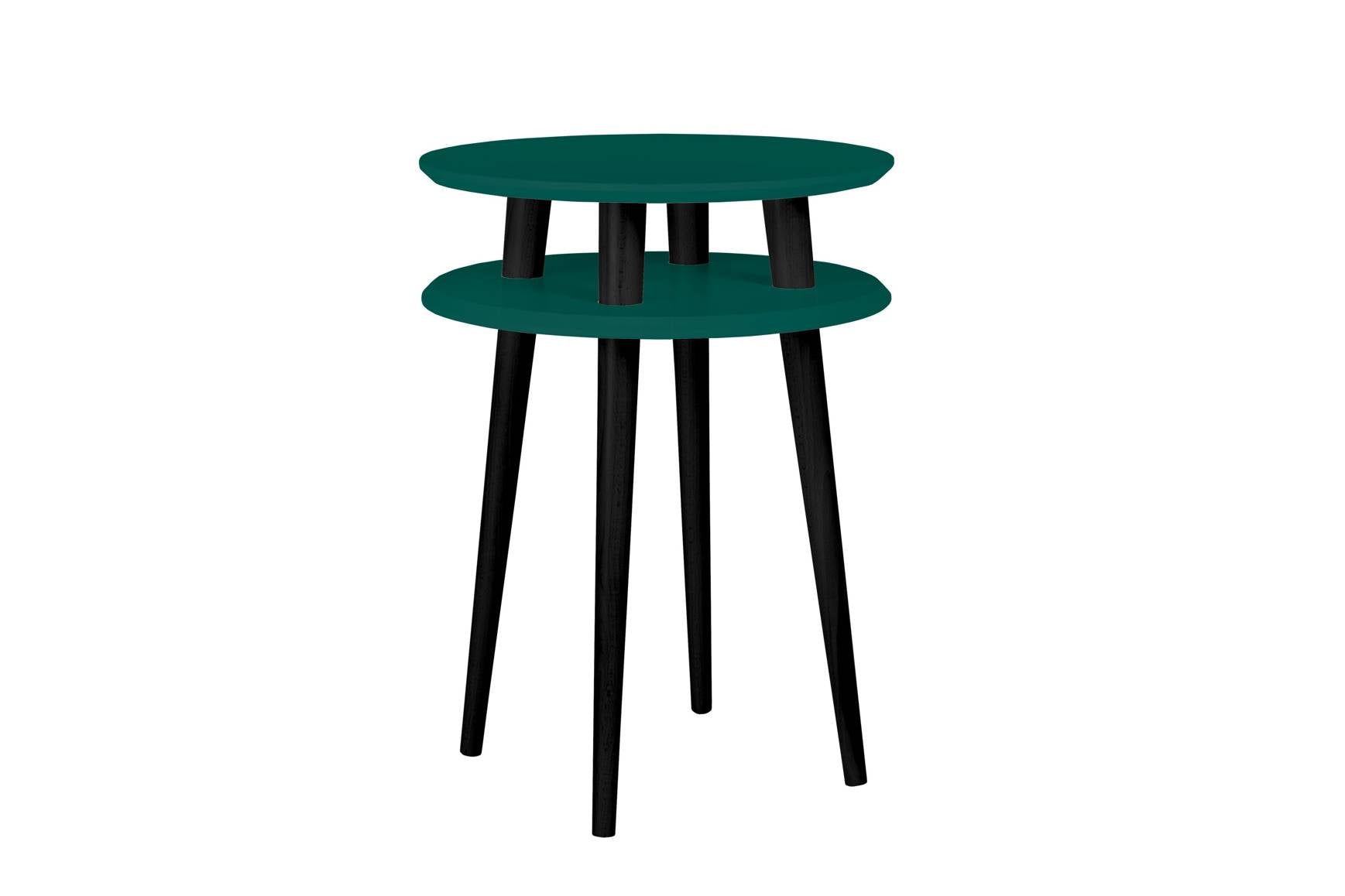 Ufo Sidebord Diameter 45cm     61cm Grønne   Sorte Ben