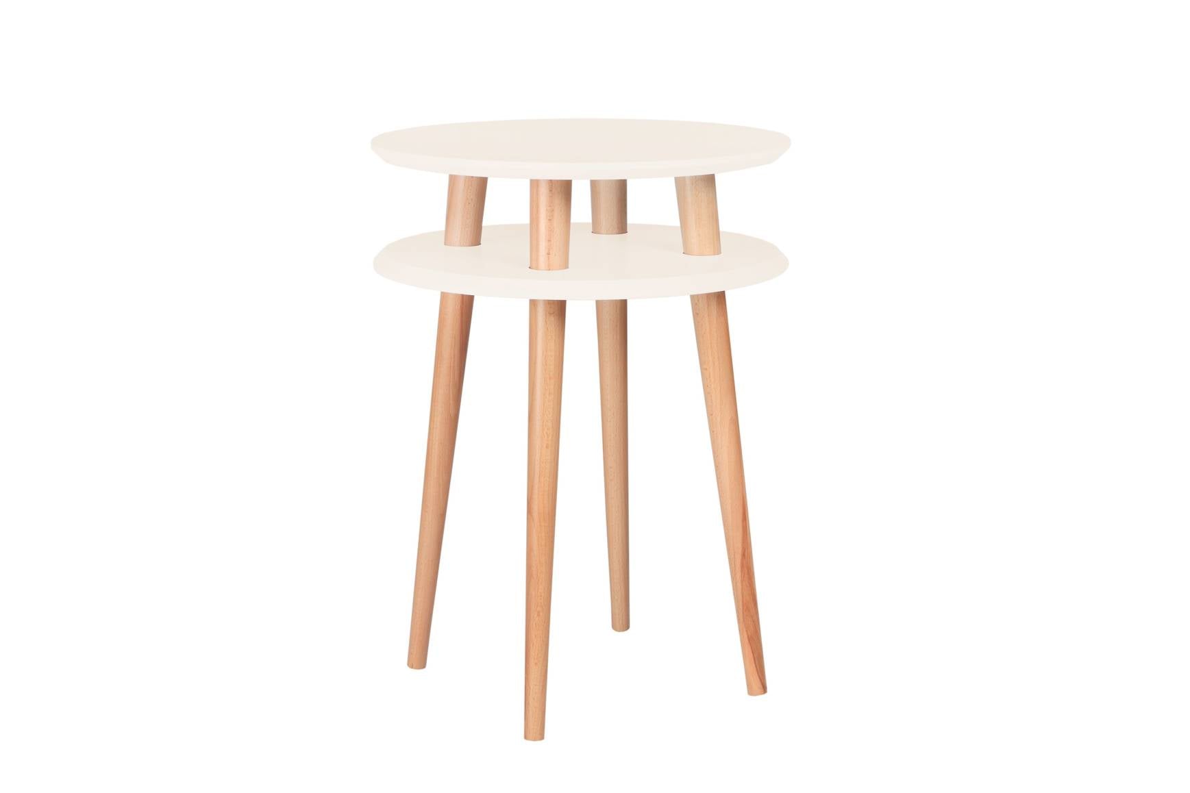 Ufo Sidebord Diameter 45cm     61cm Hvid