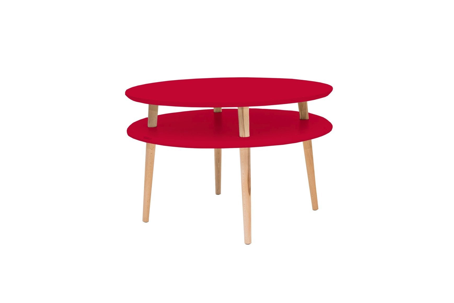 Ufo Sidebord Diameter 70cm     45cm Rød