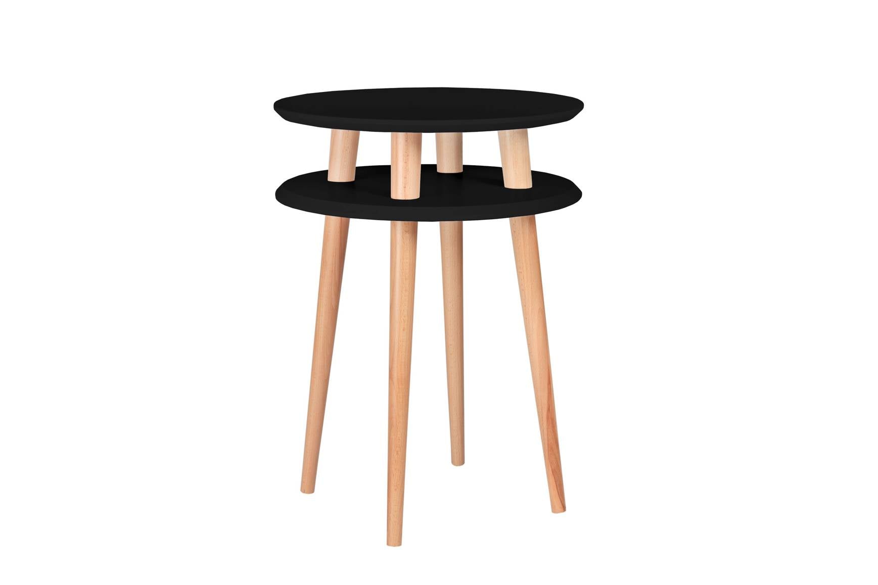 Ufo Sidebord Diameter 45cm     61cm Sort