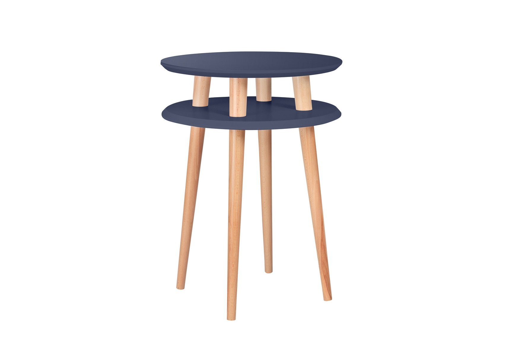Ufo Sidebord Diameter 45cm   Højde 61cm Marineblå