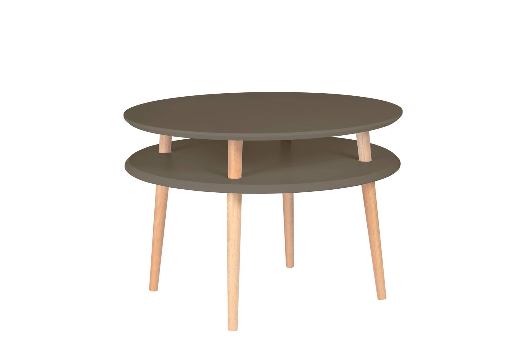 Ufo Sofabord Diameter 70cm     45cm Brun