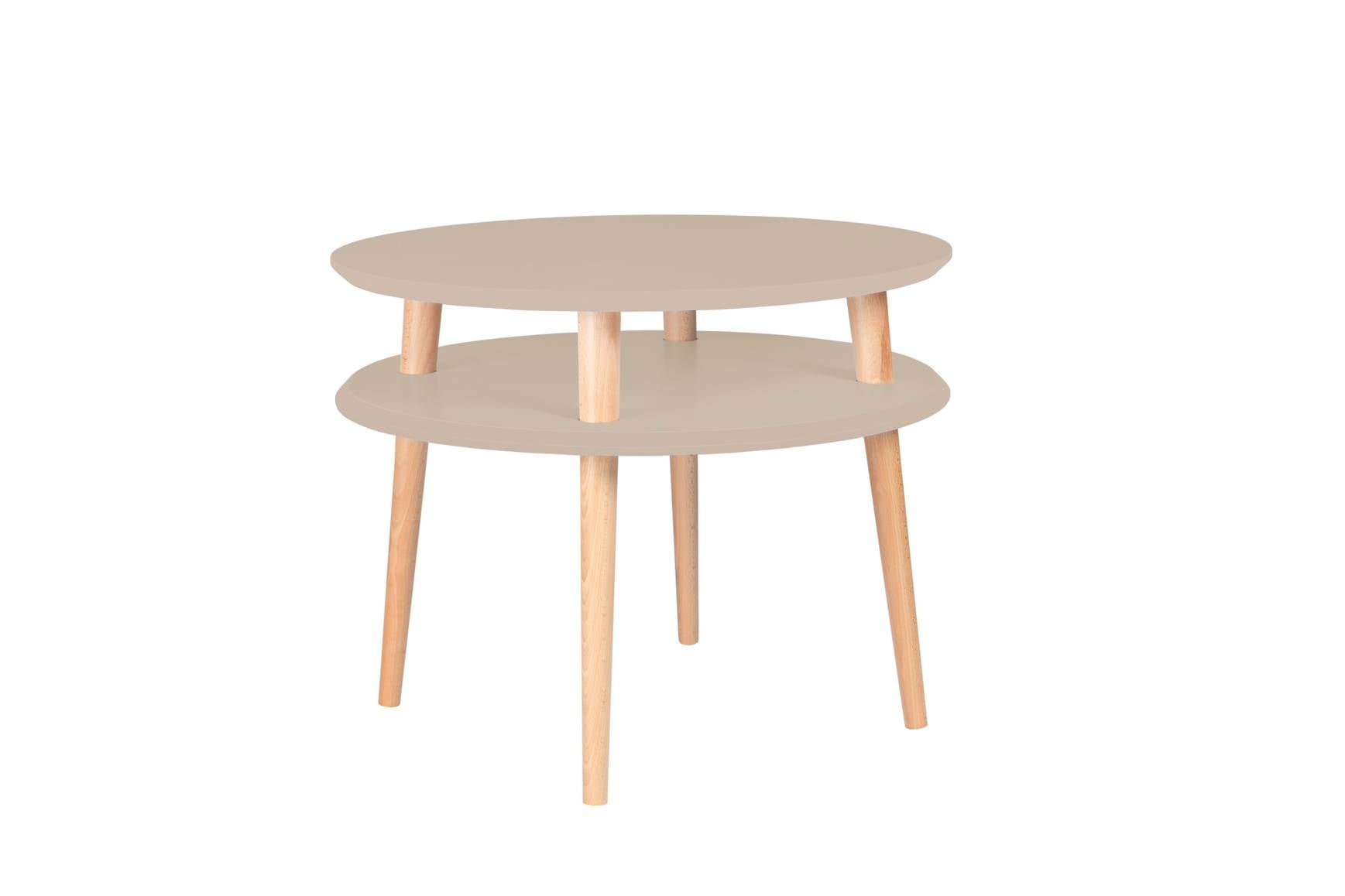 Ufo Sofabord Diameter 57cm     45cm Brun Beige