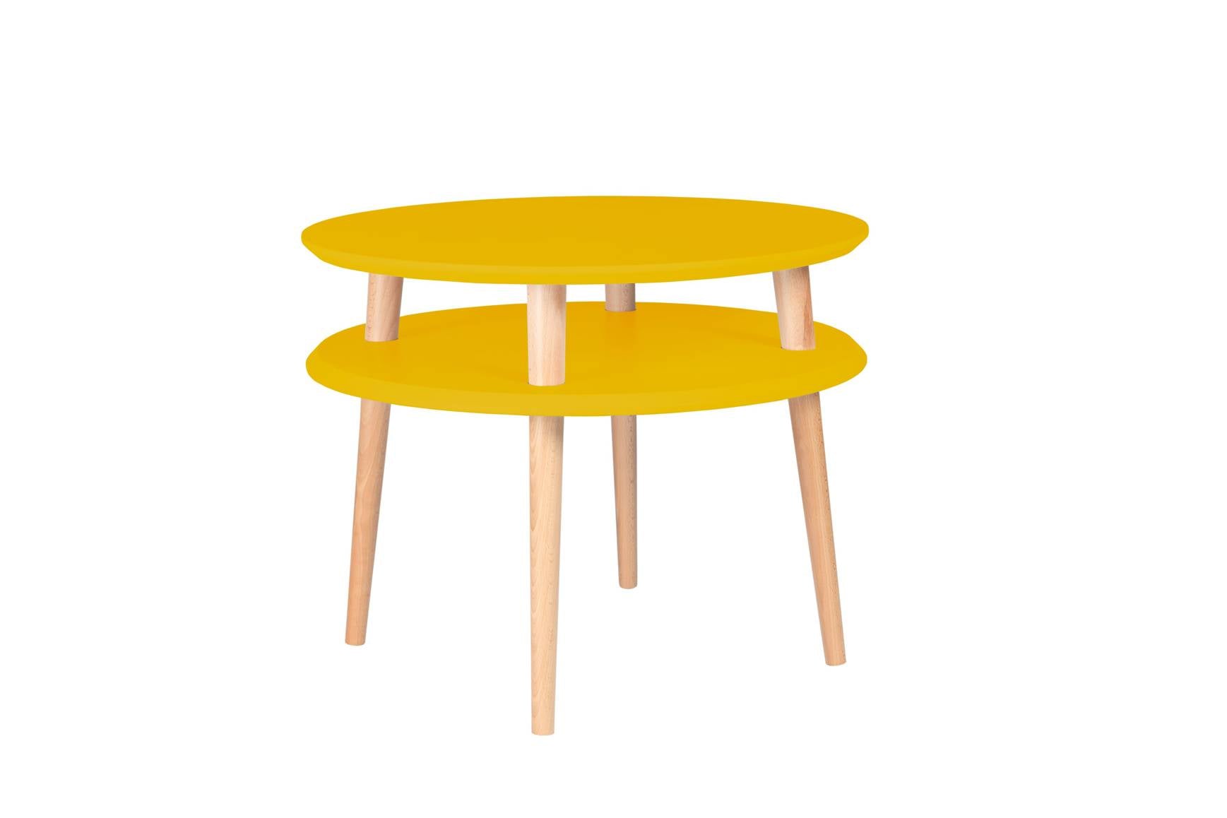 Ufo Sofabord Diameter 57cm     45cm Gul