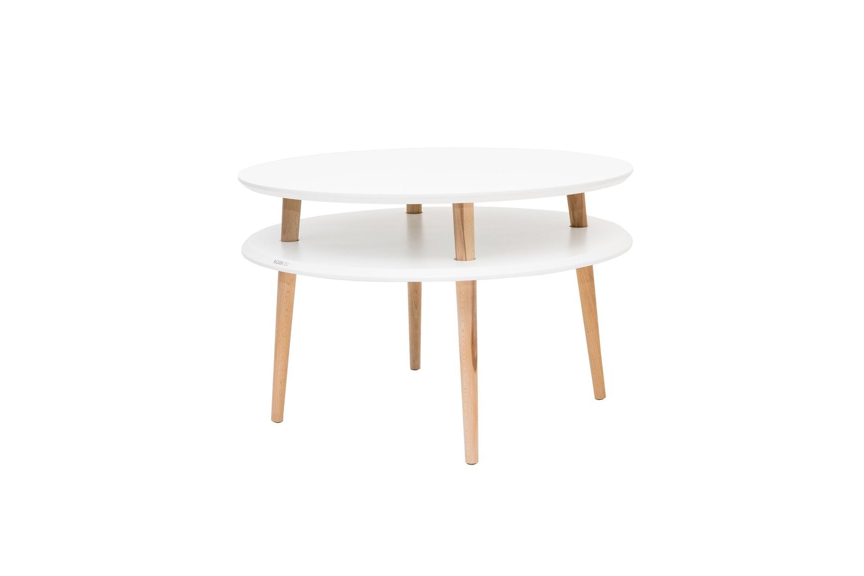 Ufo Sofabord Diameter 70cm     45cm Hvid