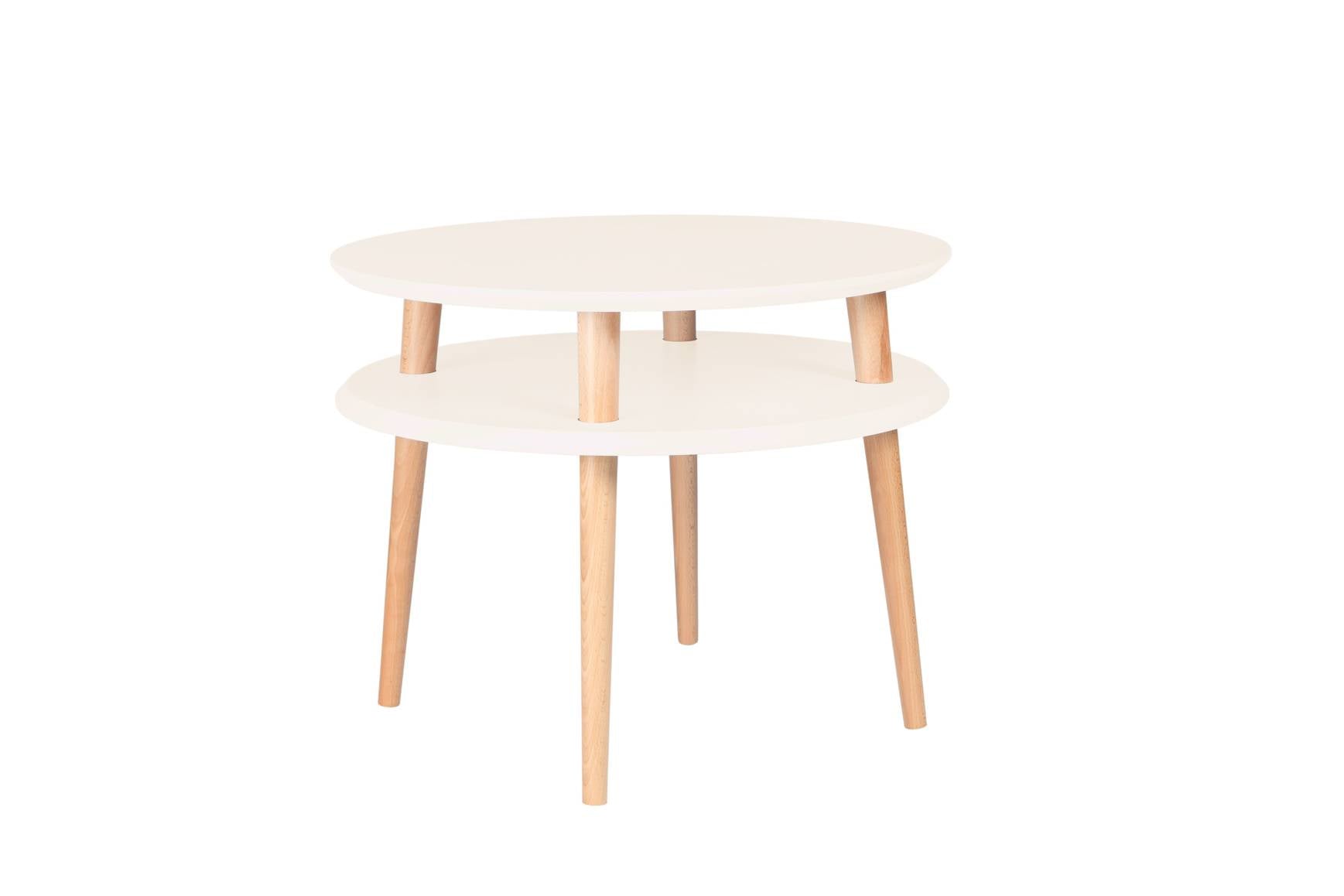 Ufo Sofabord Diameter 57cm     45cm Kridthvid