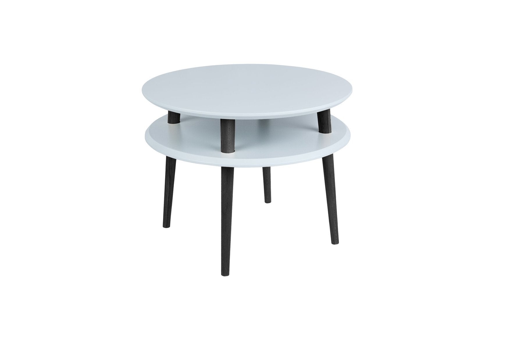 Ufo Sofabord Diameter 57cm     45cm Lysegrå Sorte Ben