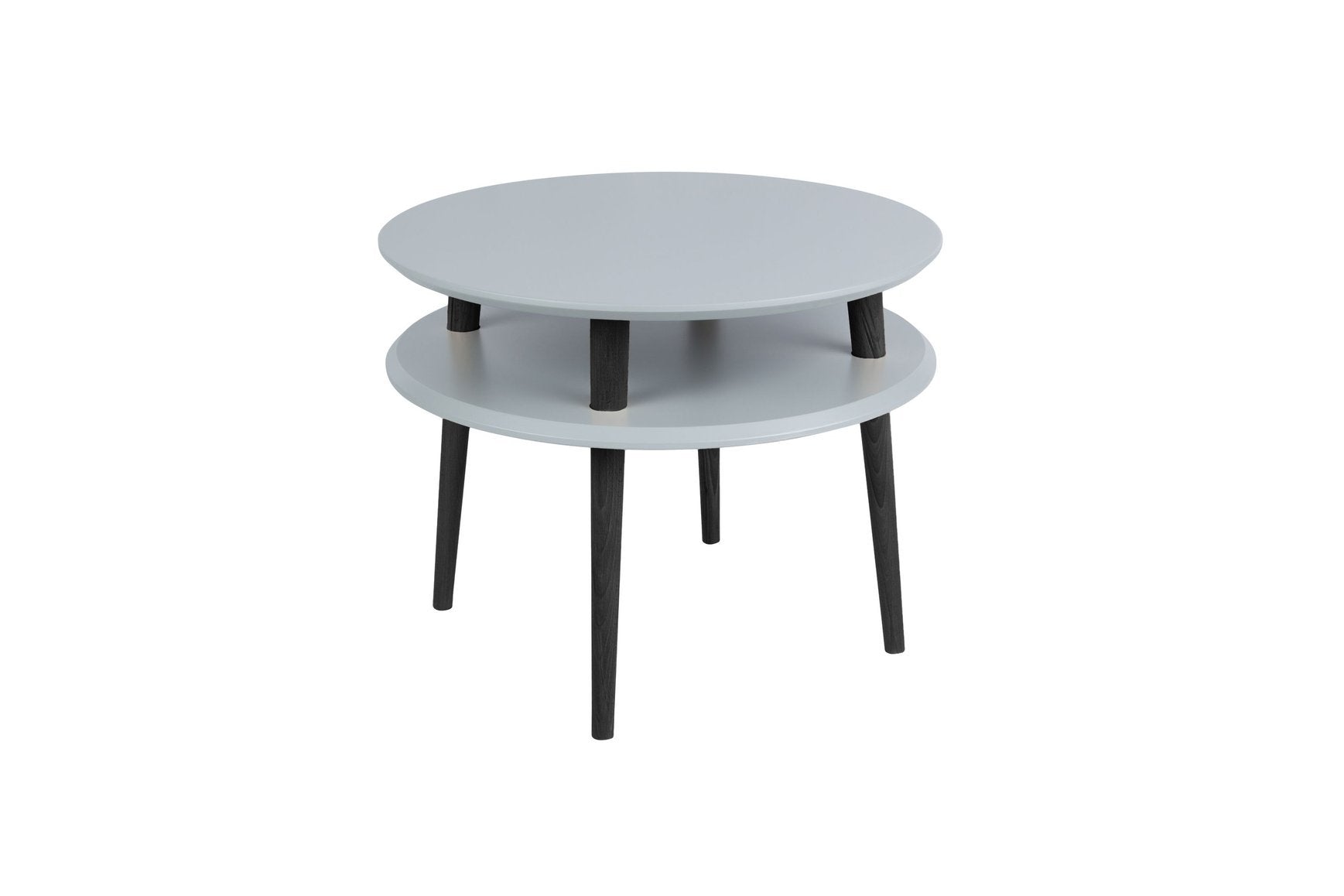 Ufo Sofabord Diameter 57cm     45cm Mørkegrå Sorte Ben