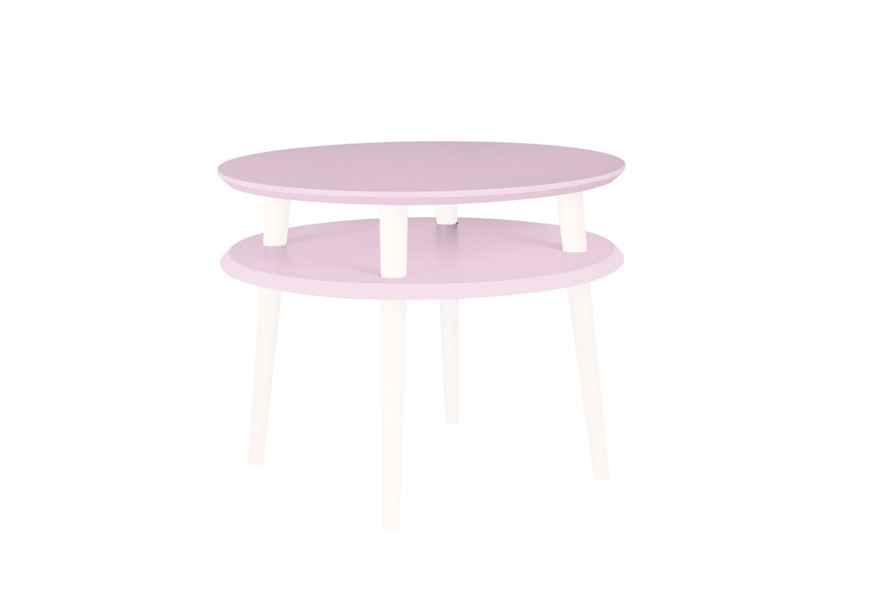 Ufo Sofabord Diameter 57cm     45cm Pink White Ben