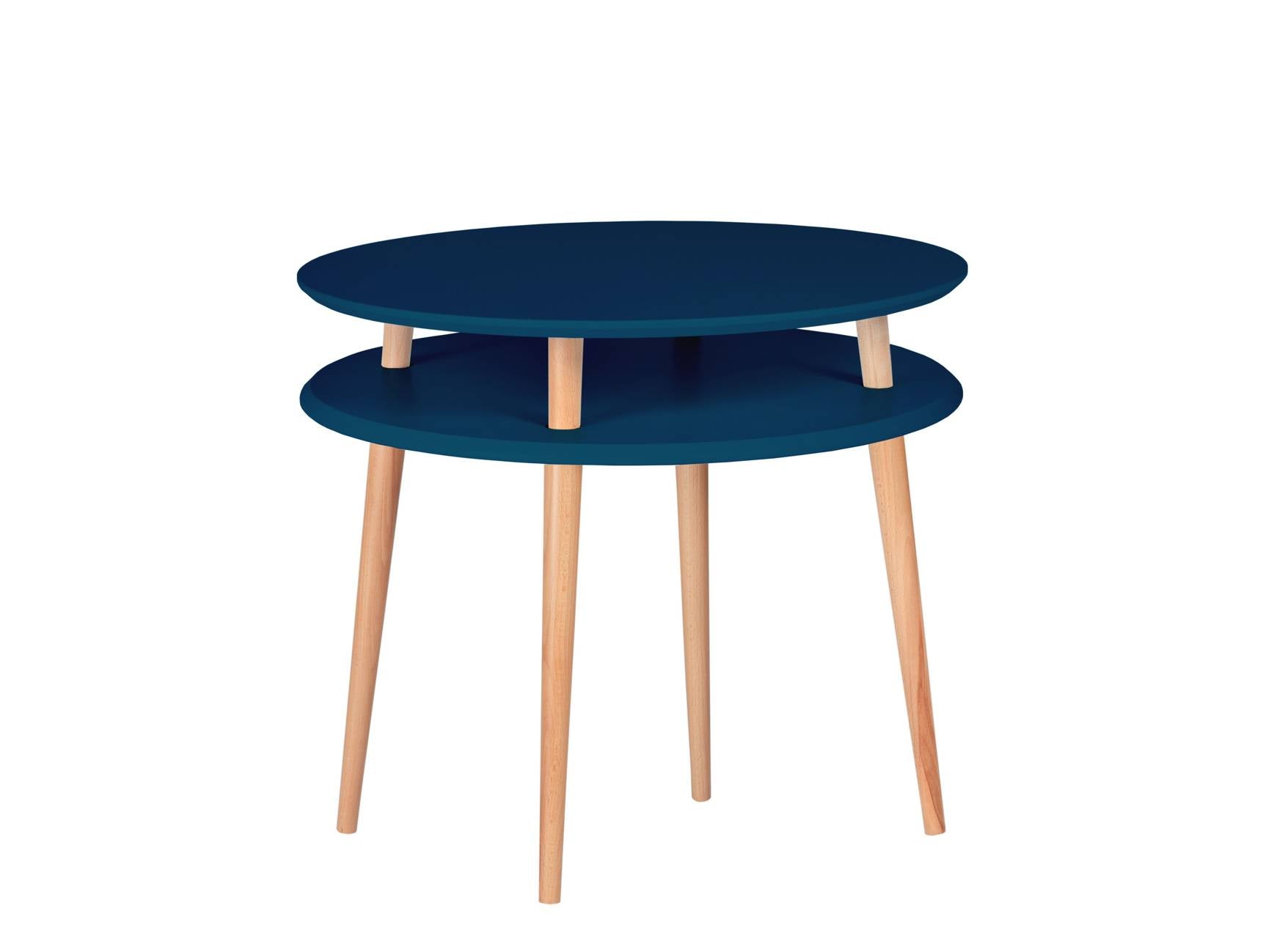 Ufo Sofabord Diameter 70cm   Højde 61cm Benzinblå
