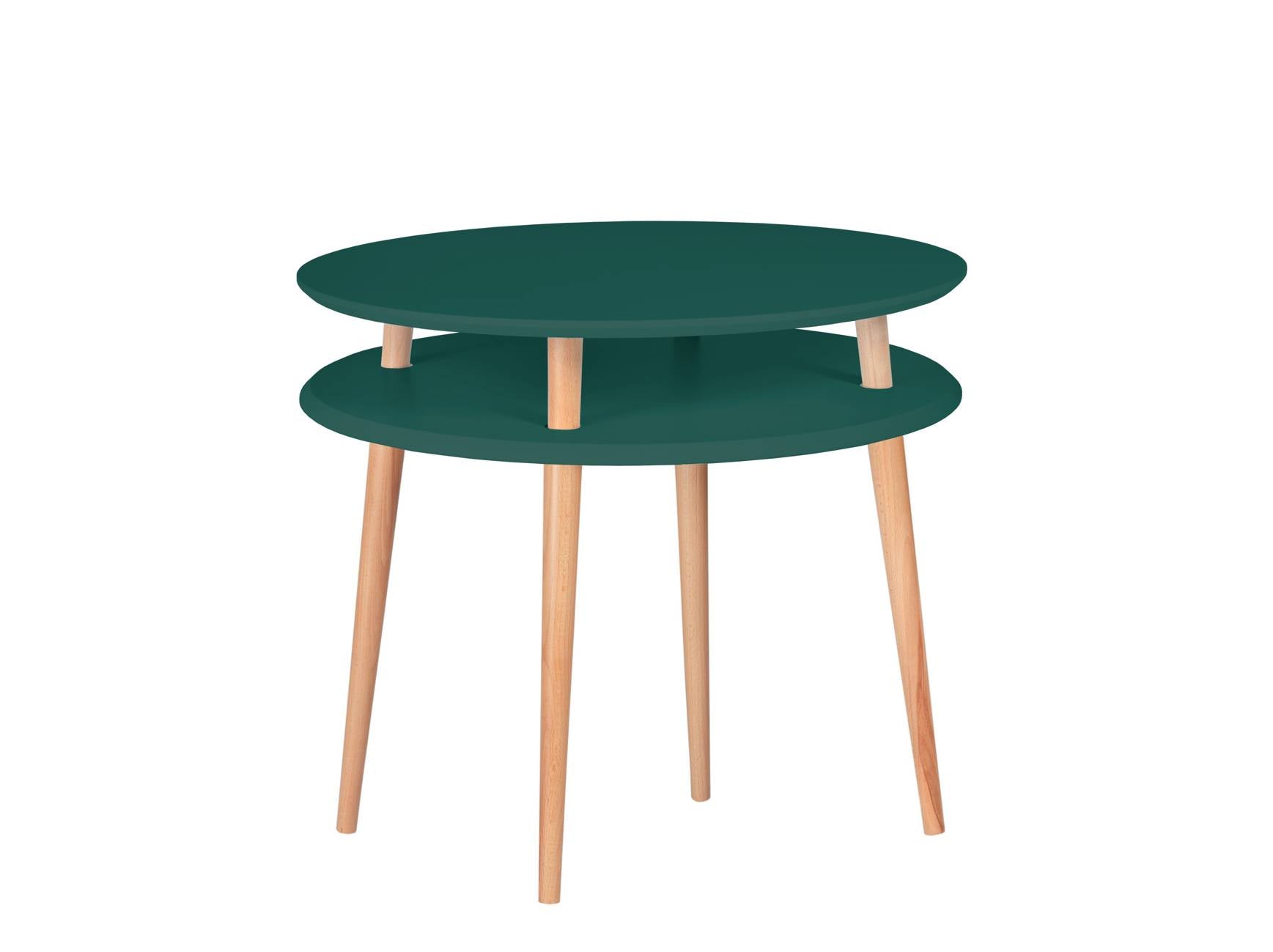 Ufo Sofabord Diameter 70cm   Højde 61cm Grøn