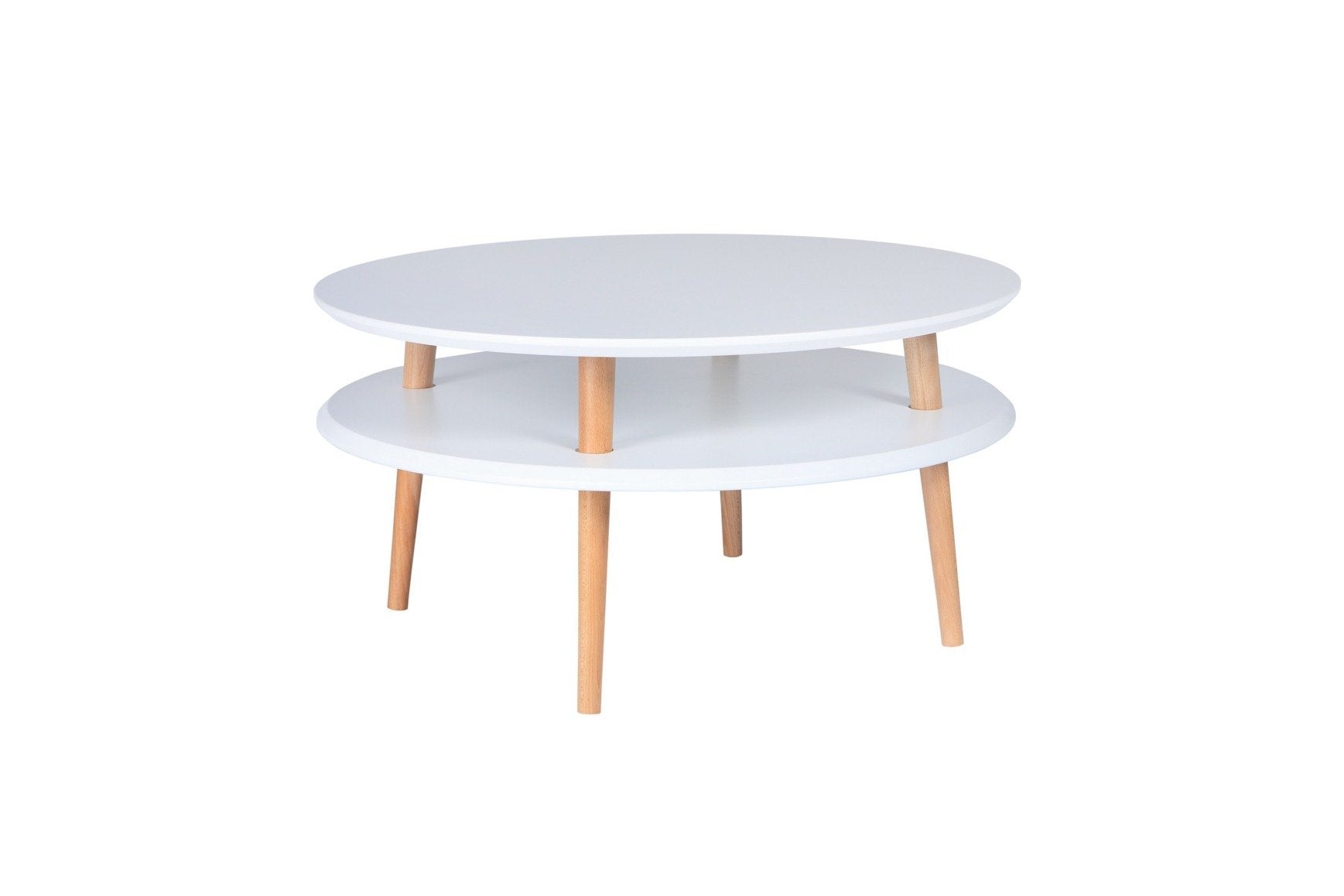 Ufo Sofabord Diameter 70cm   Højde 35cm Hvid