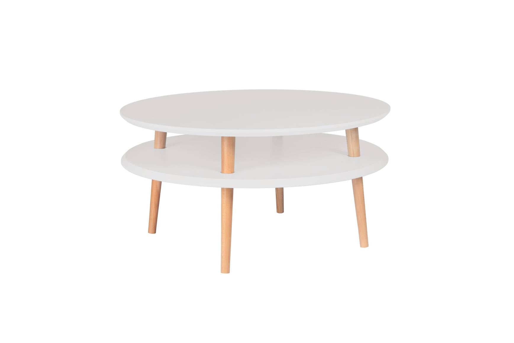 Ufo Sofabord Diameter 70cm   Højde 35cm Lysegrå