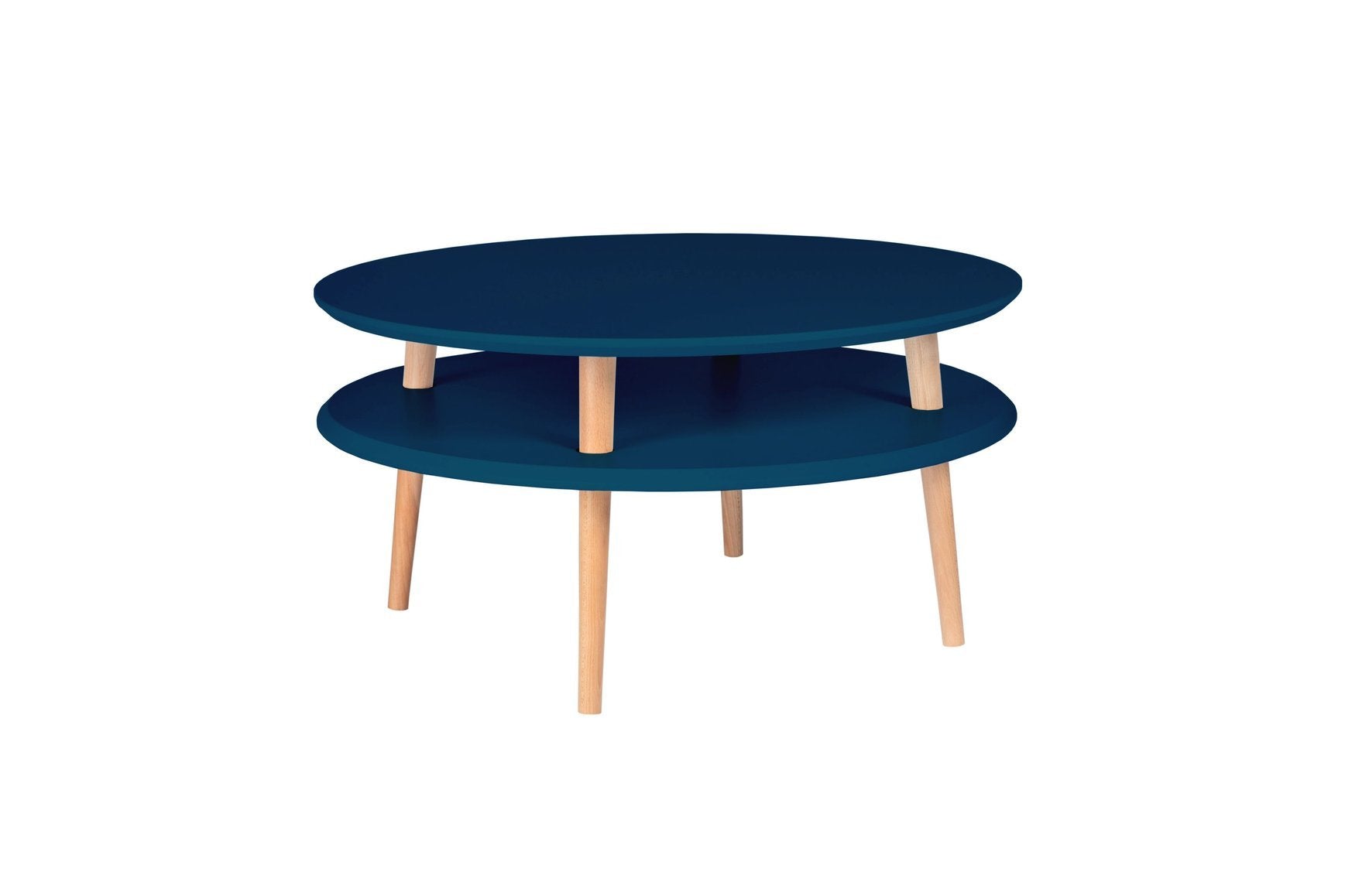 Ufo Sofabord Diameter 70cm   Højde 35cm Petrolblå