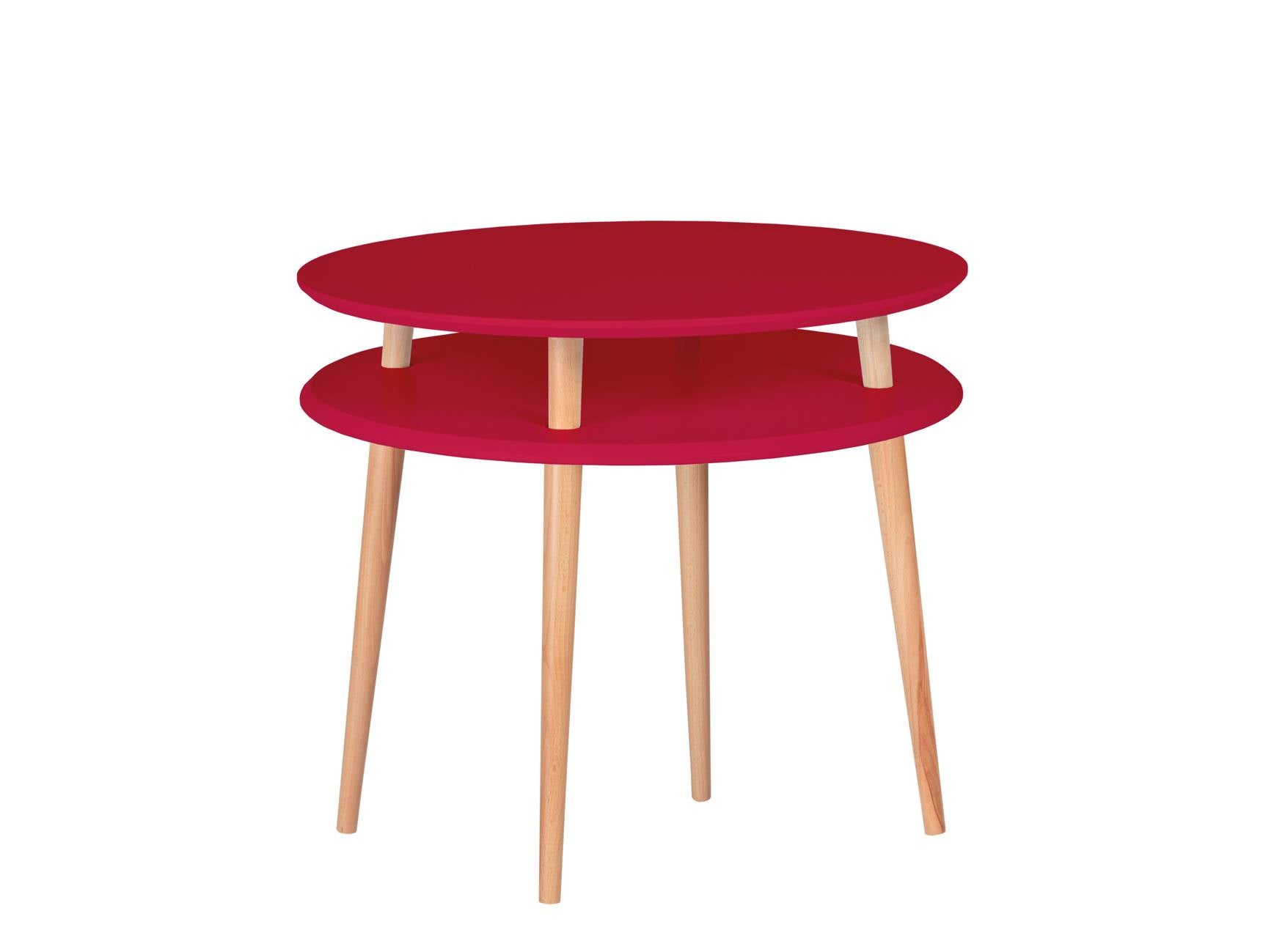 Ufo Sofabord Diameter 70cm   Højde 61cm Pure Red