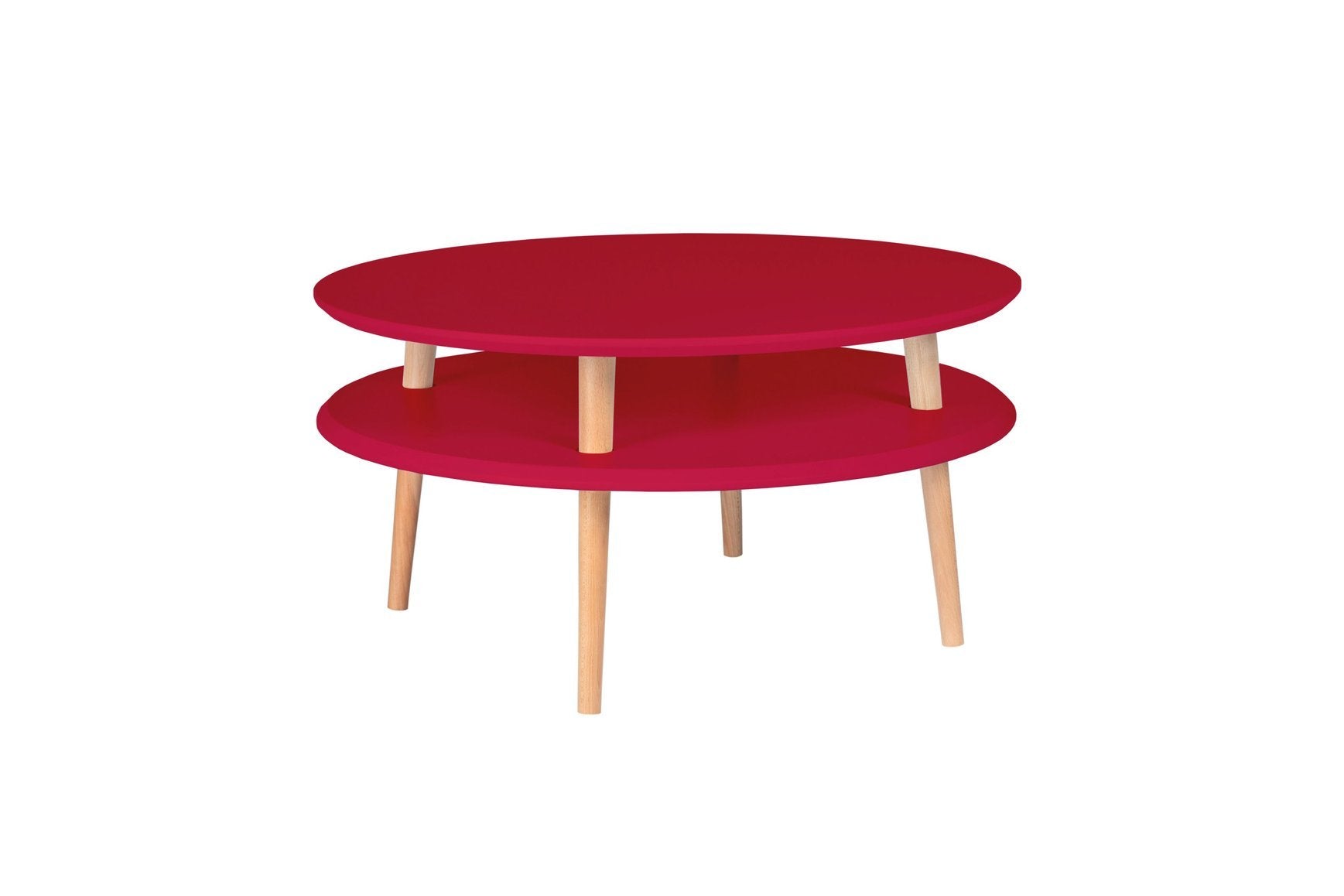 Ufo Sofabord Diameter 70cm   Højde 35cm Rød