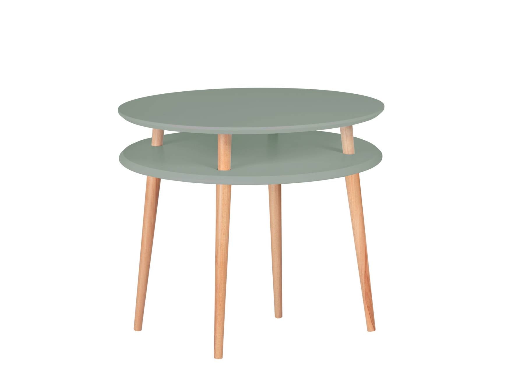 Ufo Sofabord Diameter 70cm   Højde 61cm Salviegrøn