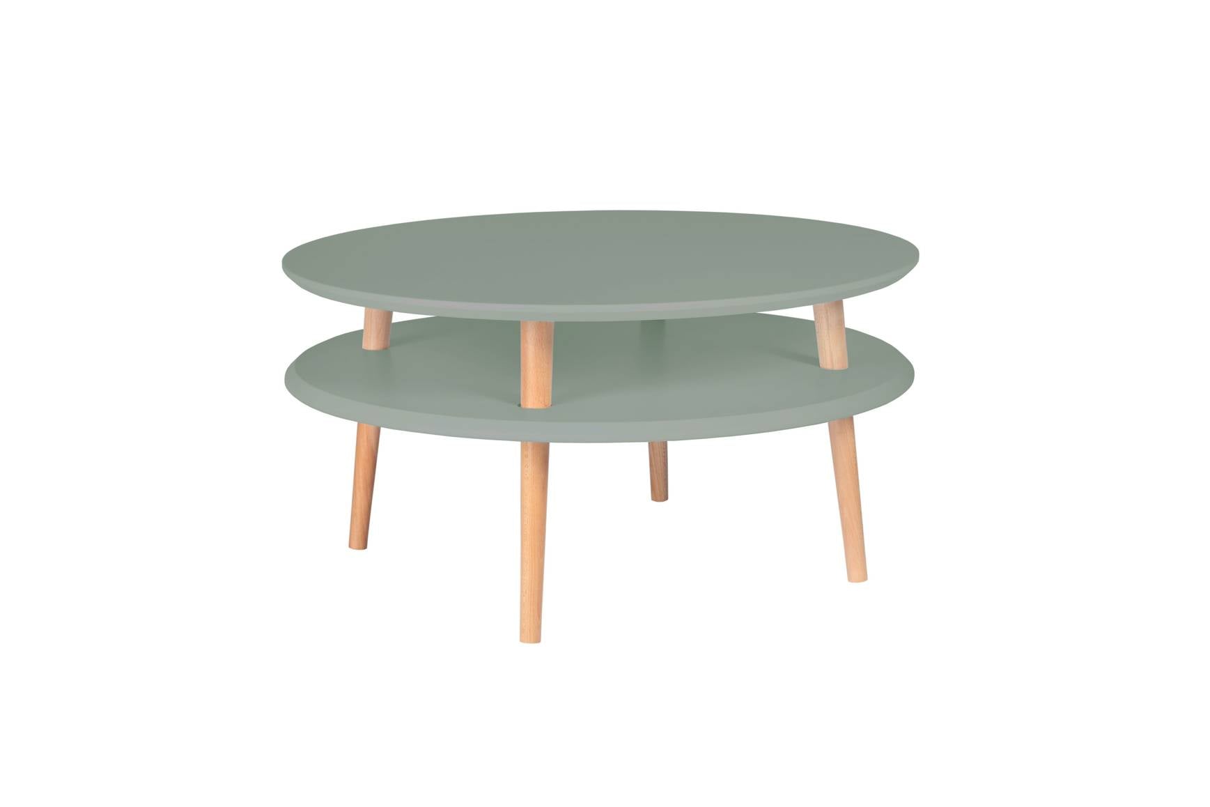 Ufo Sofabord Diameter 70cm   Højde 35cm Salviegrøn