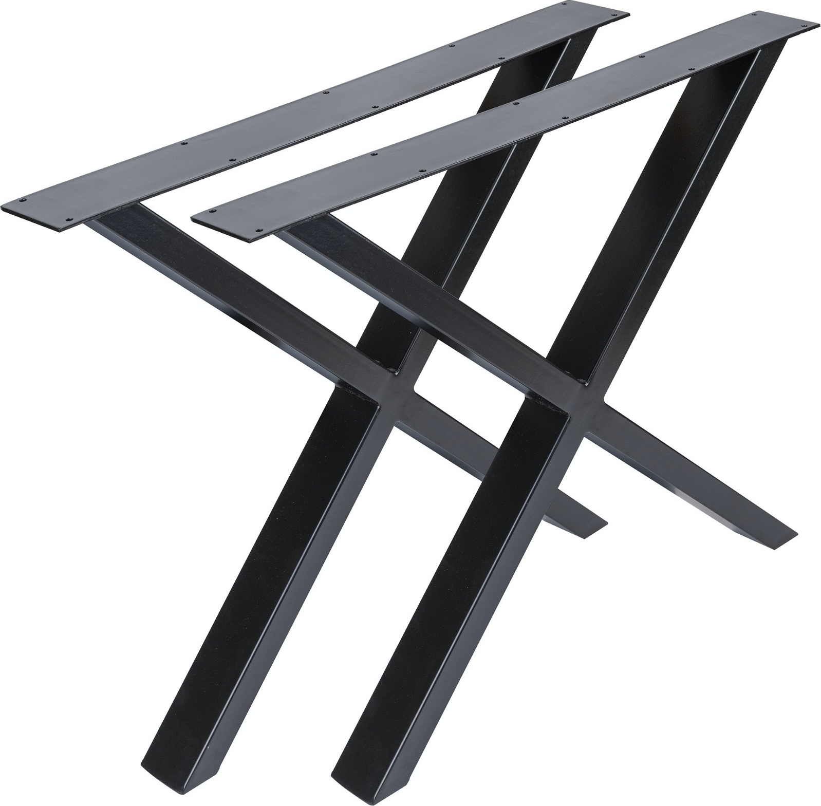 Understel Til Spisebord Nielsen Design Oscar Sort Pulverlakeret Krydsstel H71     B75   Cm Bæreevne 200 Kg