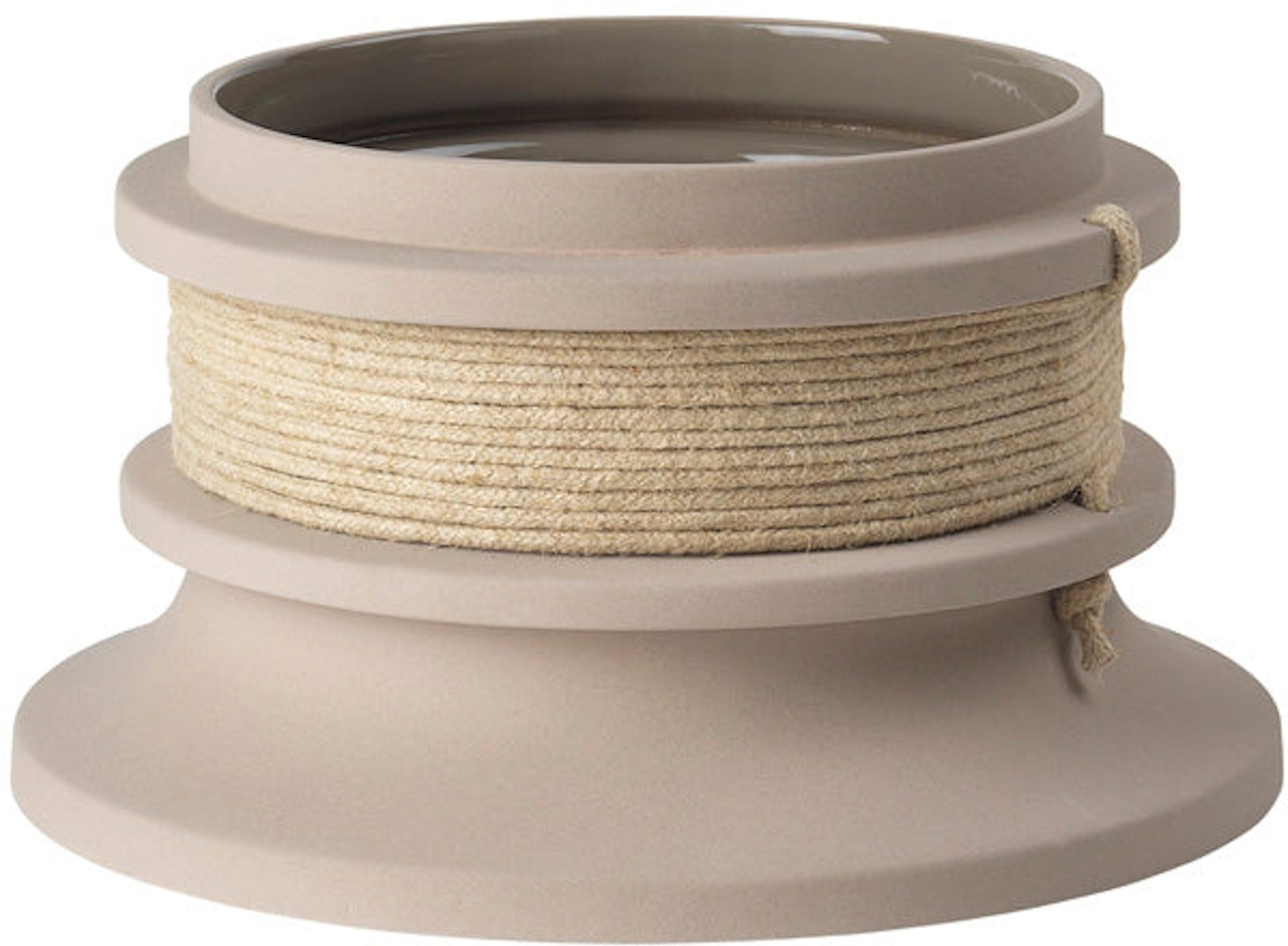 Urtepotte Kristina Dam Rope ø30   H15   Cm Beige Stentøj Og Reb Skulpturel Form