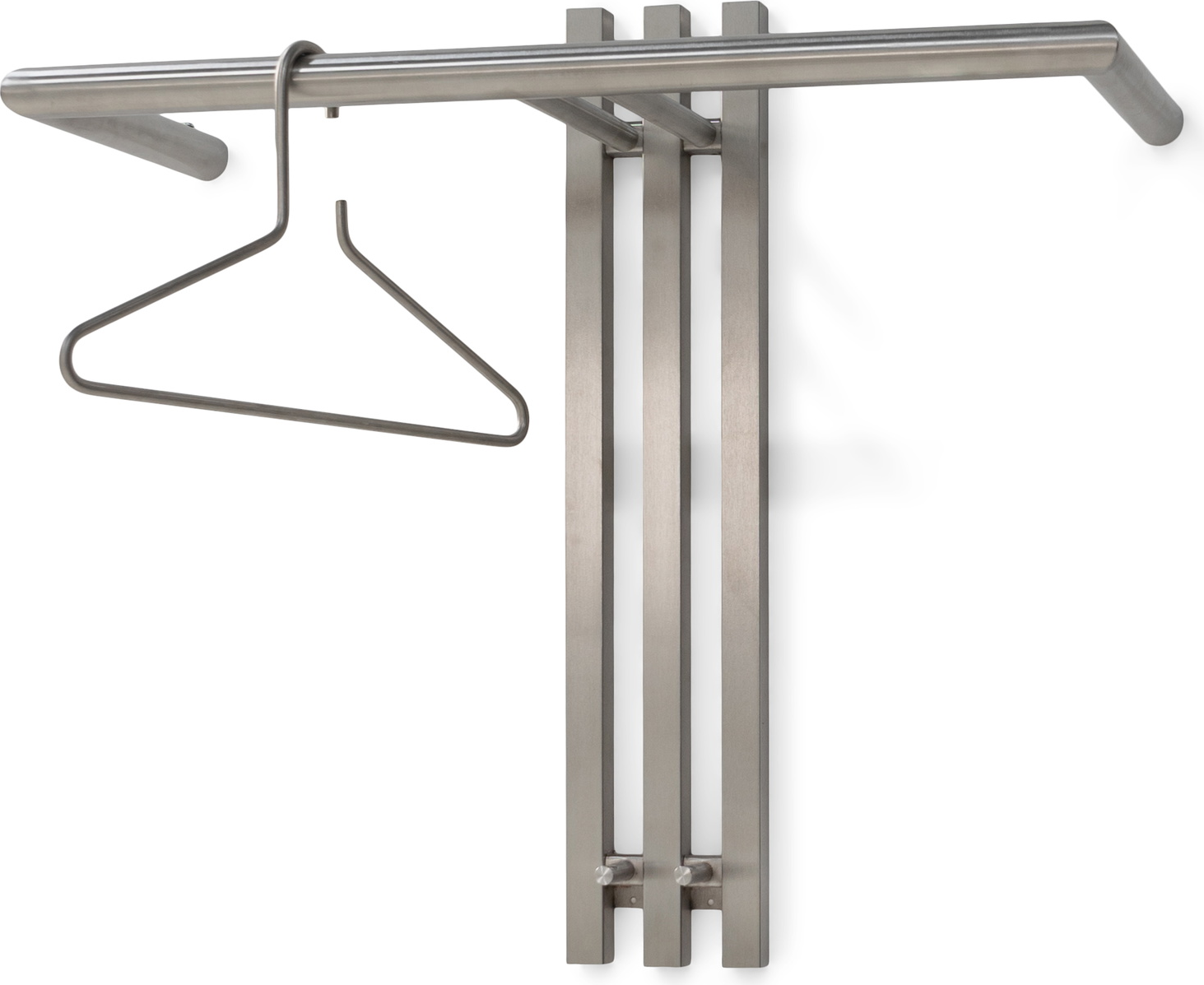 Væghængt Knagerække Spinder Design Senza   Børstet Rustfrit Stål 63 5ã 65ã 28 Cm