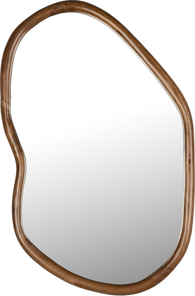 Vægspejl Dutchbone Ashley Valnød Mangotræ 100x73 Cm Asymmetrisk Design