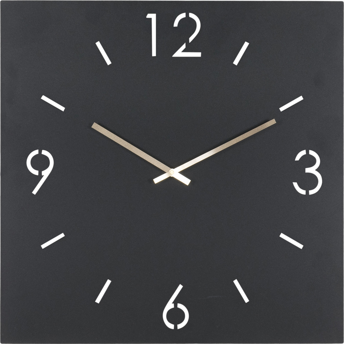 Vægur Spinder Design Time Firkantet Sort 60ã 60 Cm Pulverlakeret Stål Minimalistisk Design